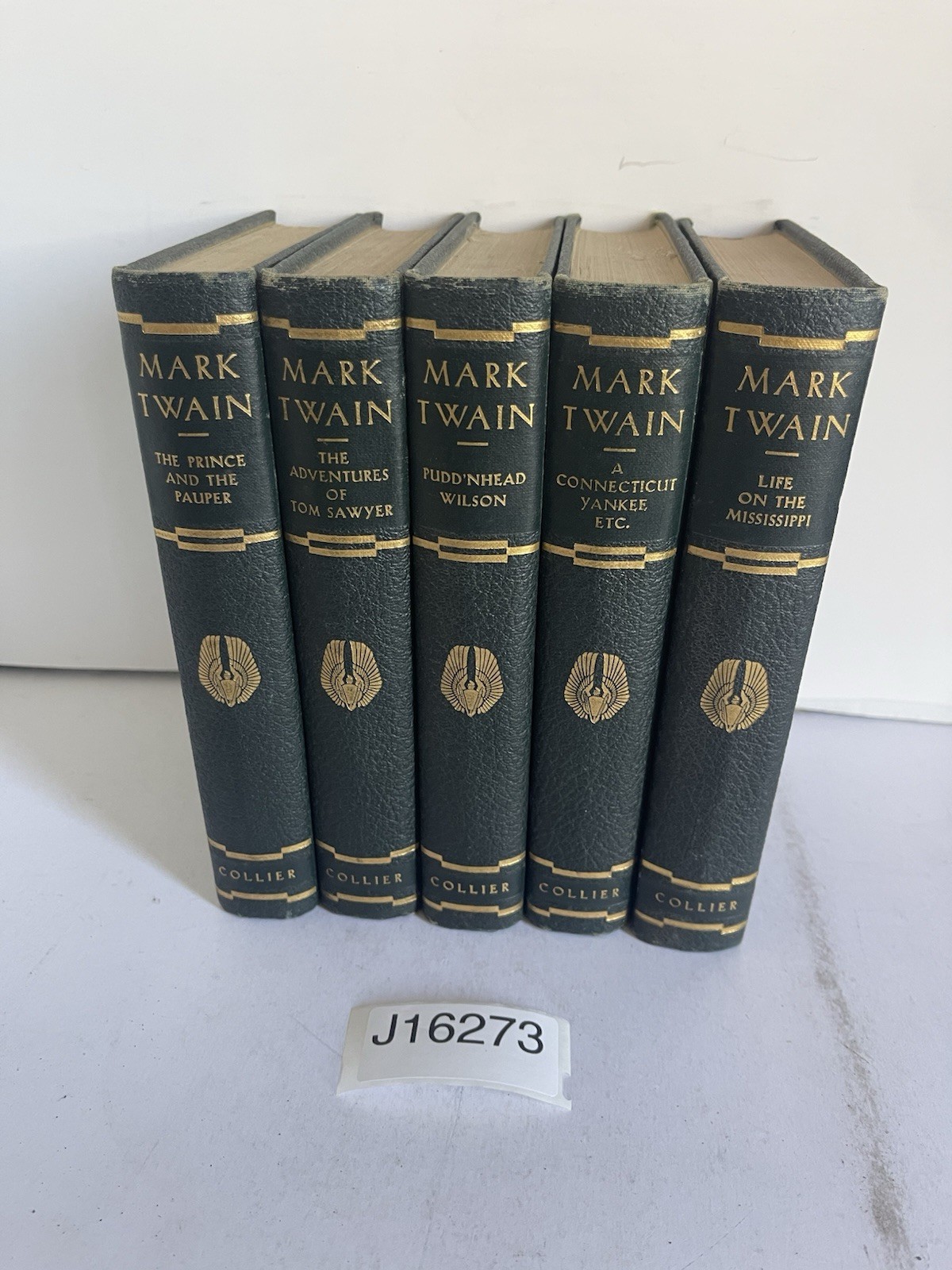Mark Twain Set of 5 HC P. F. Collier Books Era 1917-1922 Authorized Editions Lot