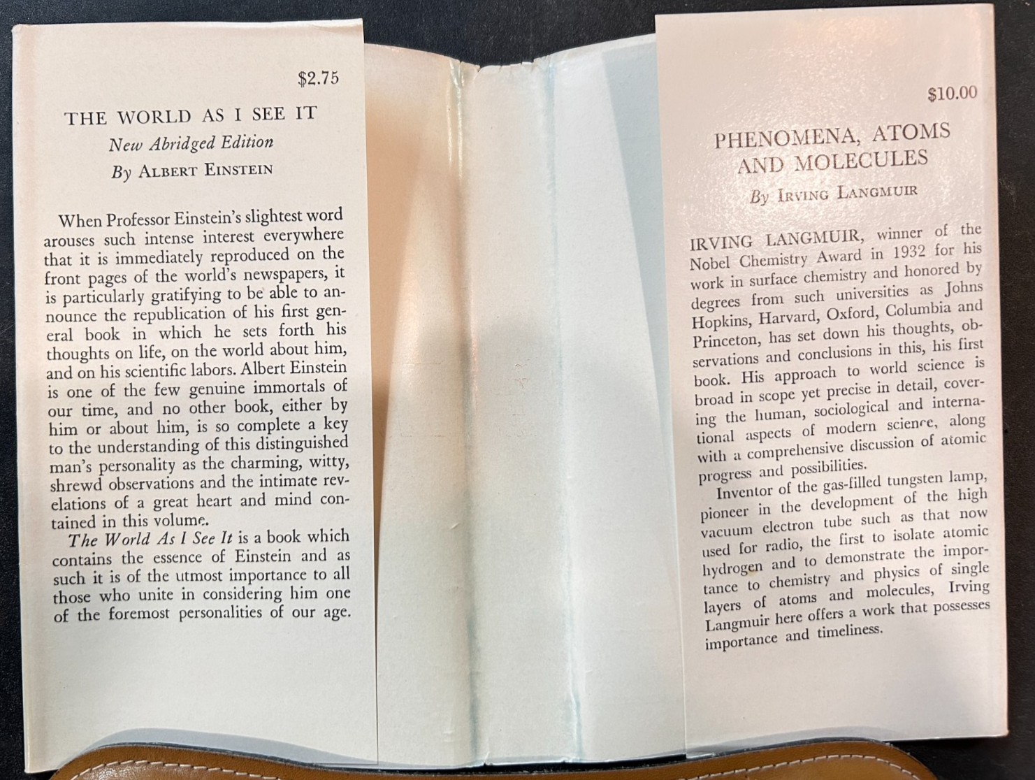Albert Einstein The World As I See It Hardcover 1949 SCIENCE PHYSICS HISTORY HBJ