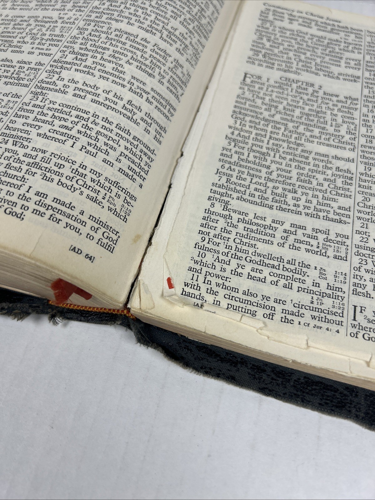 A.J. Holman 1942 BIBLE Leather Simplified Pronouncing KJV Verse Reference Jewel