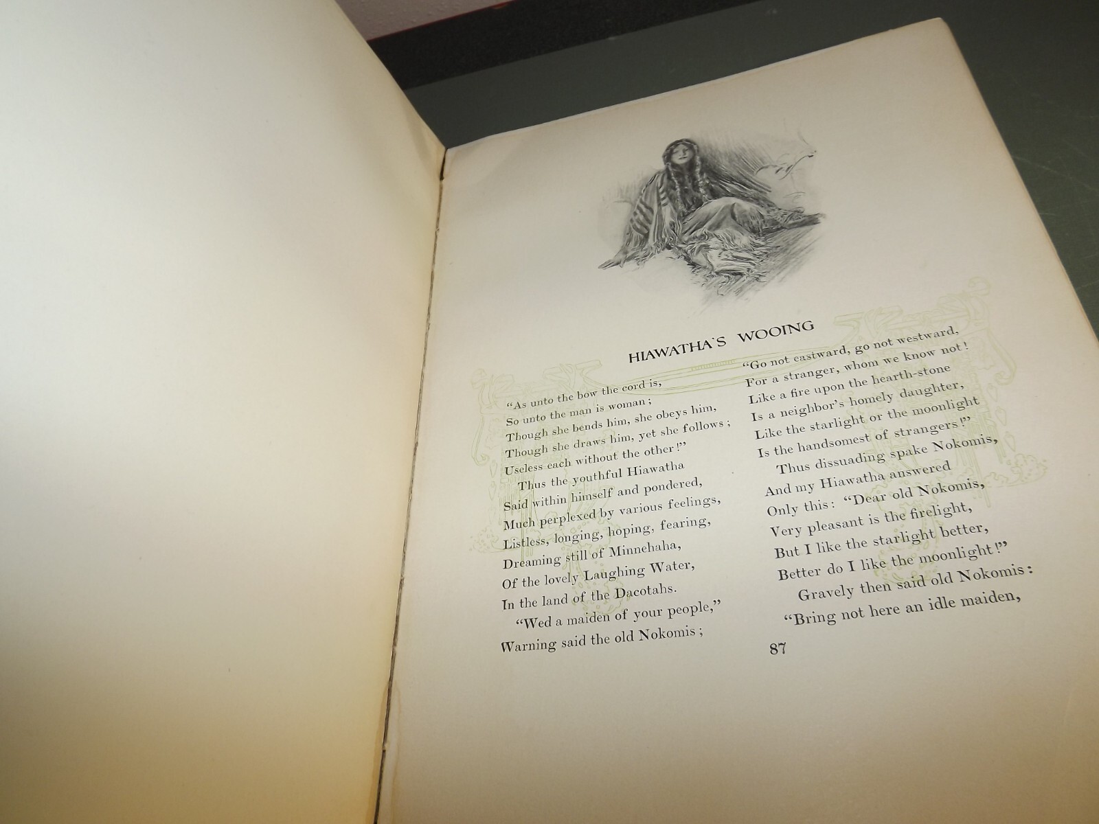 1906 Song of Hiawatha by Longfellow, Harrison Fisher illustrations