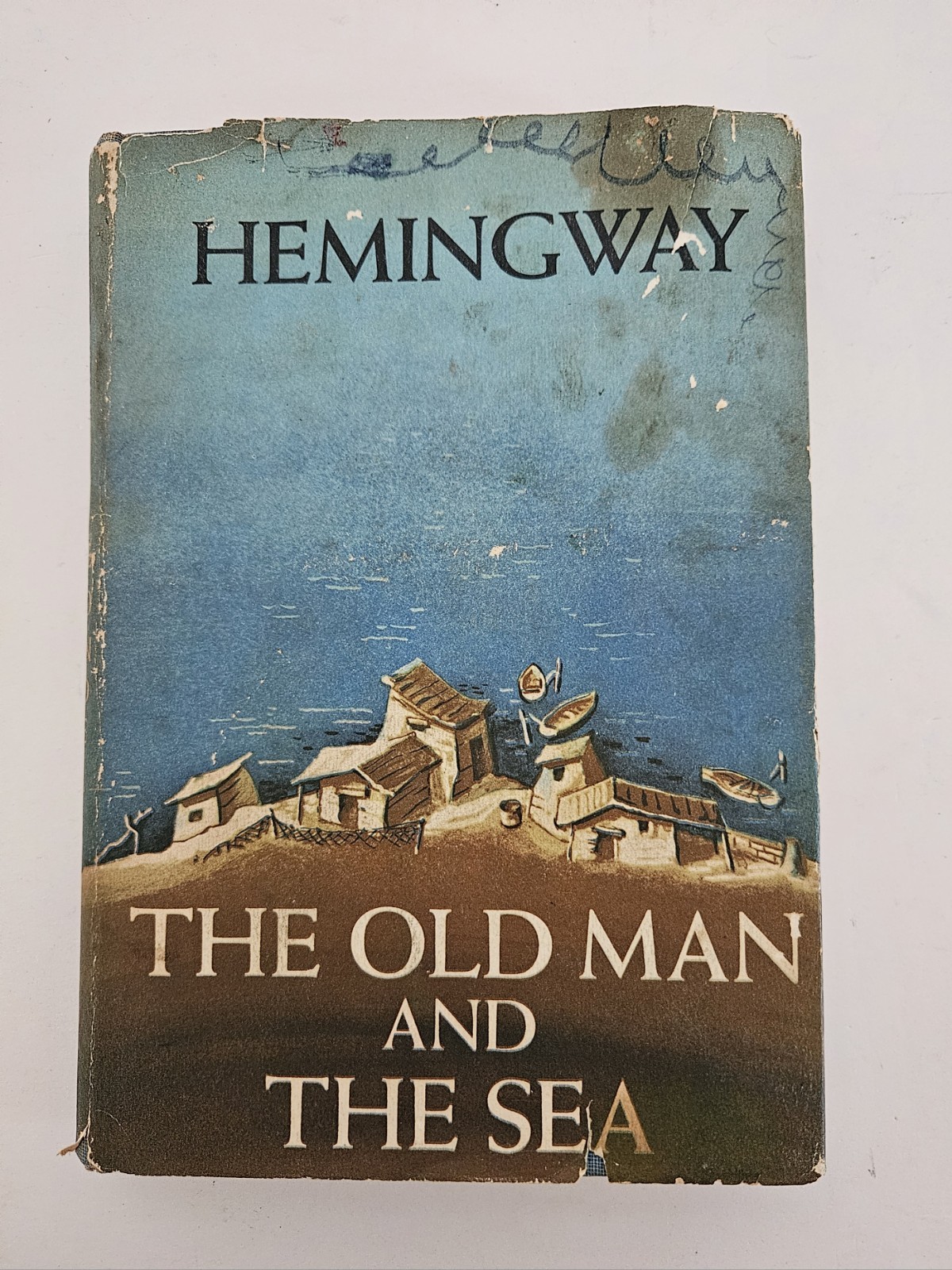 Ernest Hemingway The Old Man And The Sea HCDJ Scribner 1952 Copyright 1957 Print