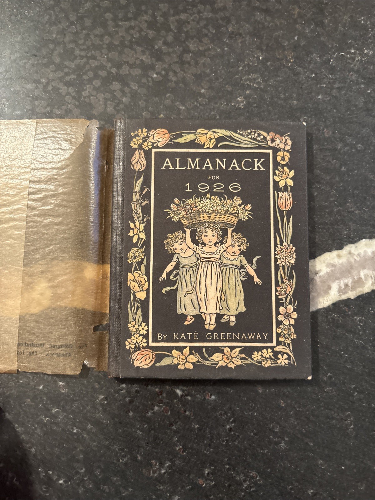 Almanack for 1926 Kate Greenaway Hardcover Color Illustrated Antique w/ DJ