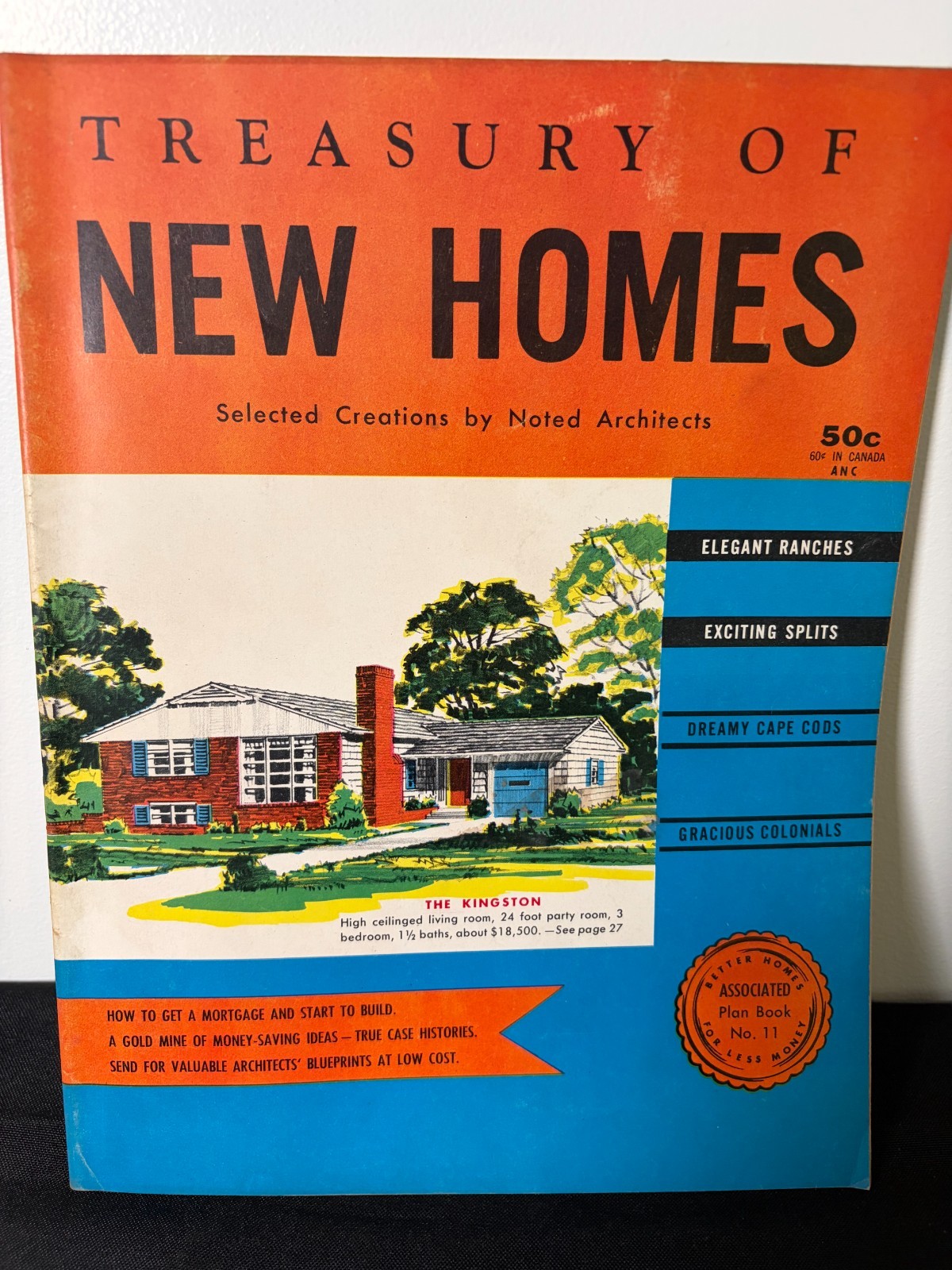 Vintage 1950s Treasury of New Homes Book No 11 Mid Century Ranch Cape Cod Plans
