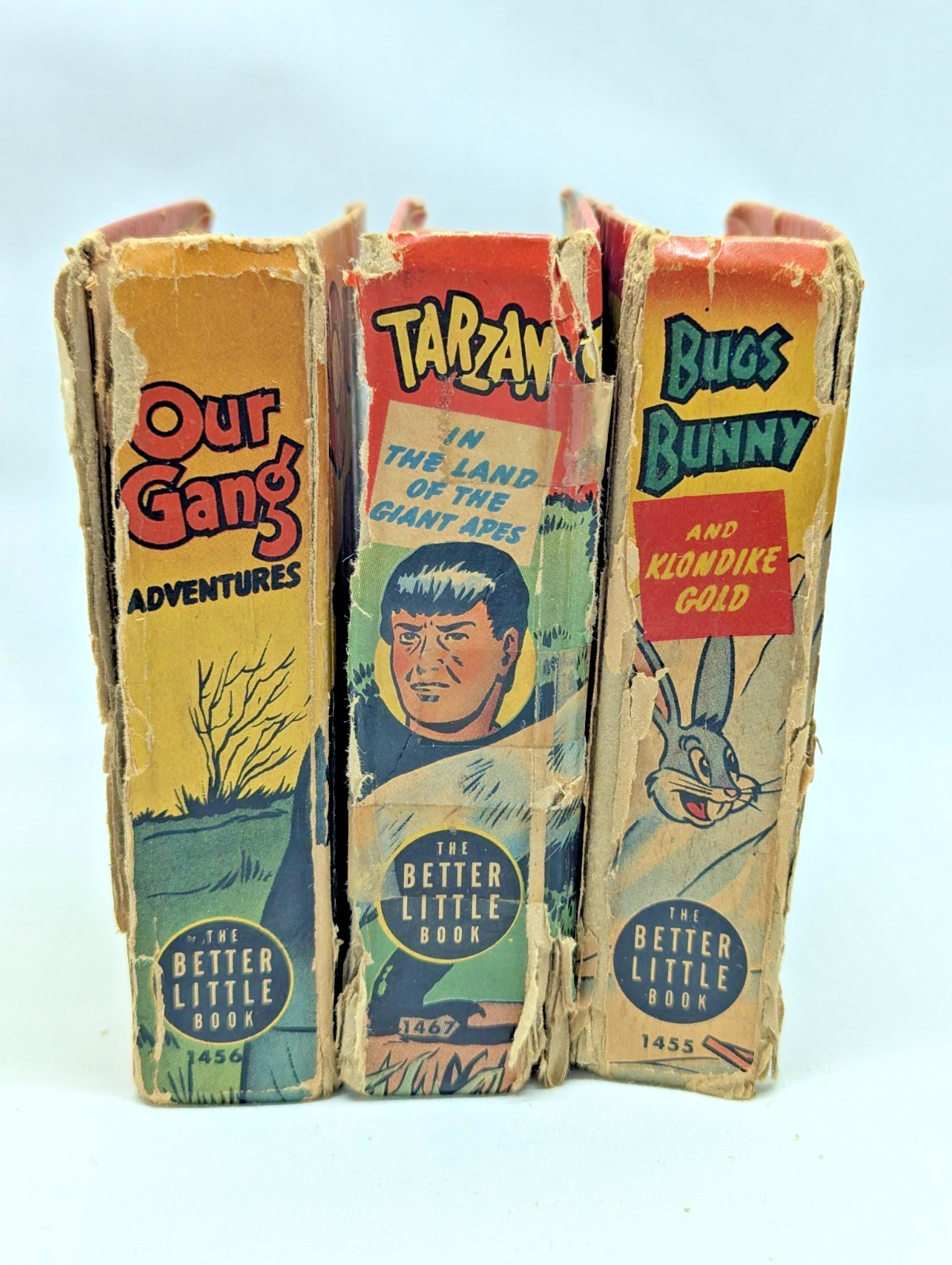 Vintage Better Little Books Lot of 3 Tarzan Bugs Bunny Our Gang Adventures Whitm