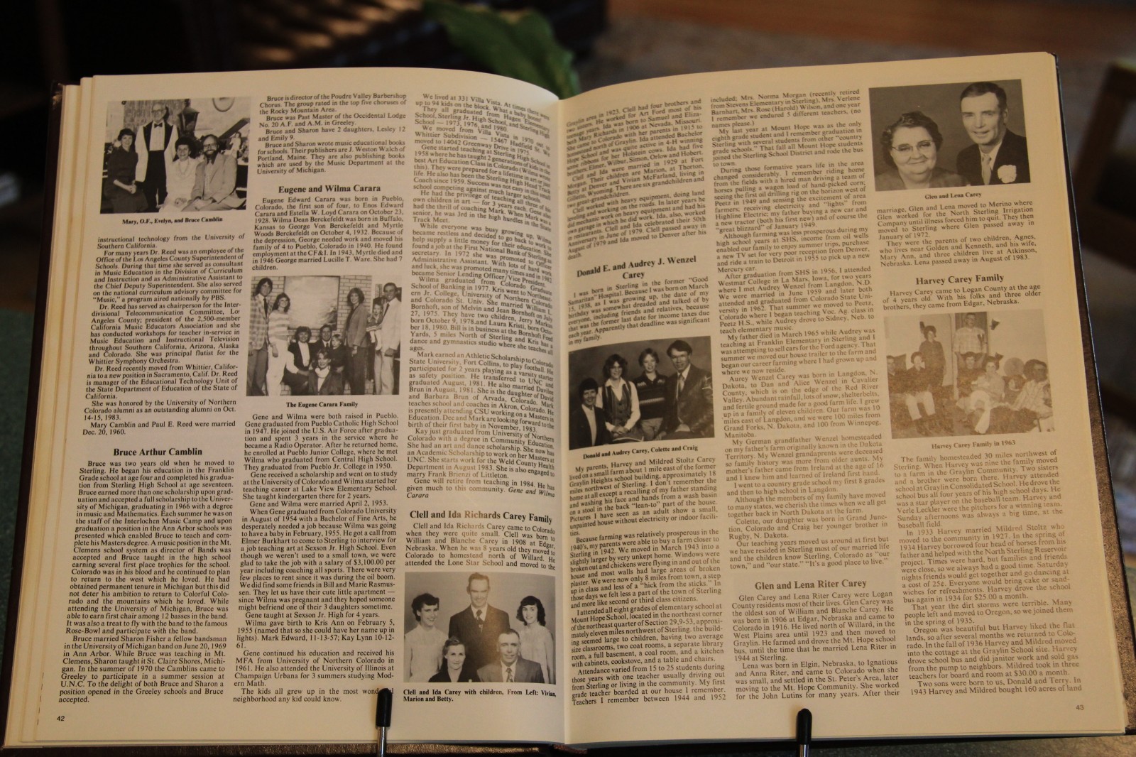 Sterling Centennial, Logan County (Colorado) Family History, hardcover, 1984