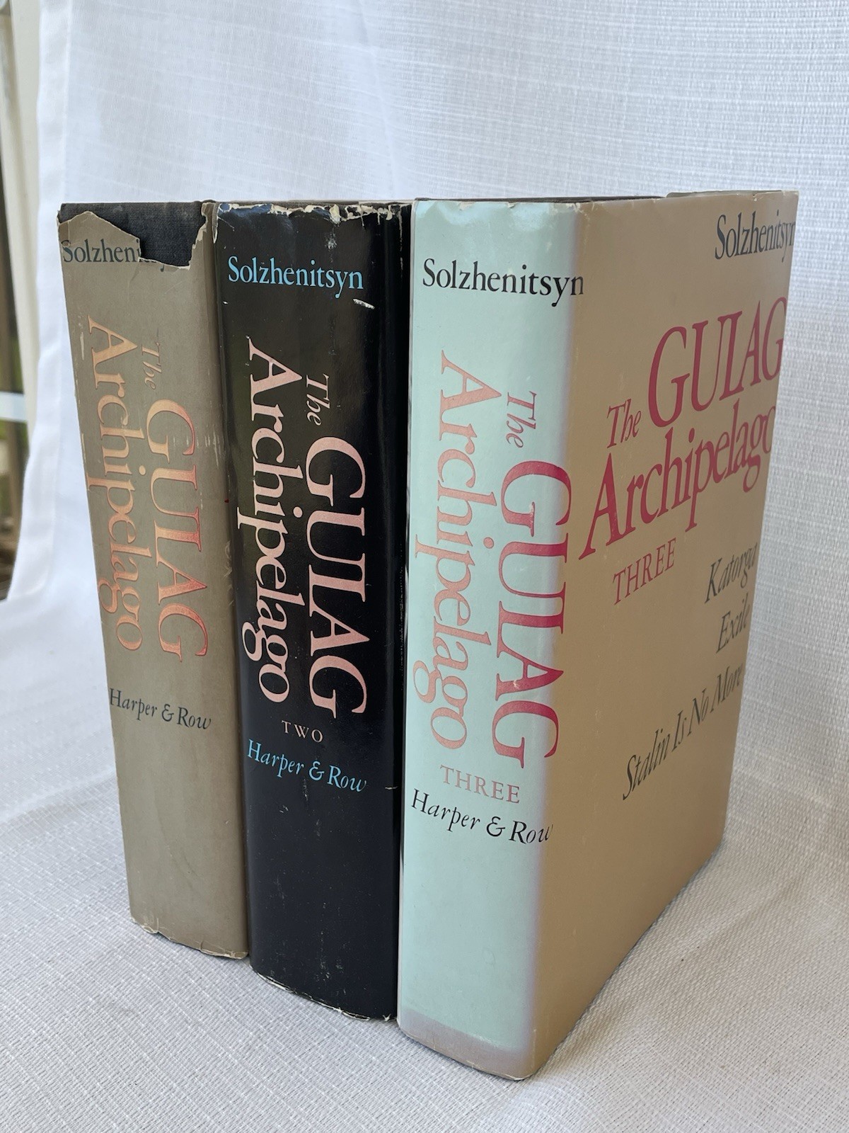 The Gulag Archipelago 1-3 Set Solzhenitsyn Harper Row Hardcover VOL 2 & 3 1st ED