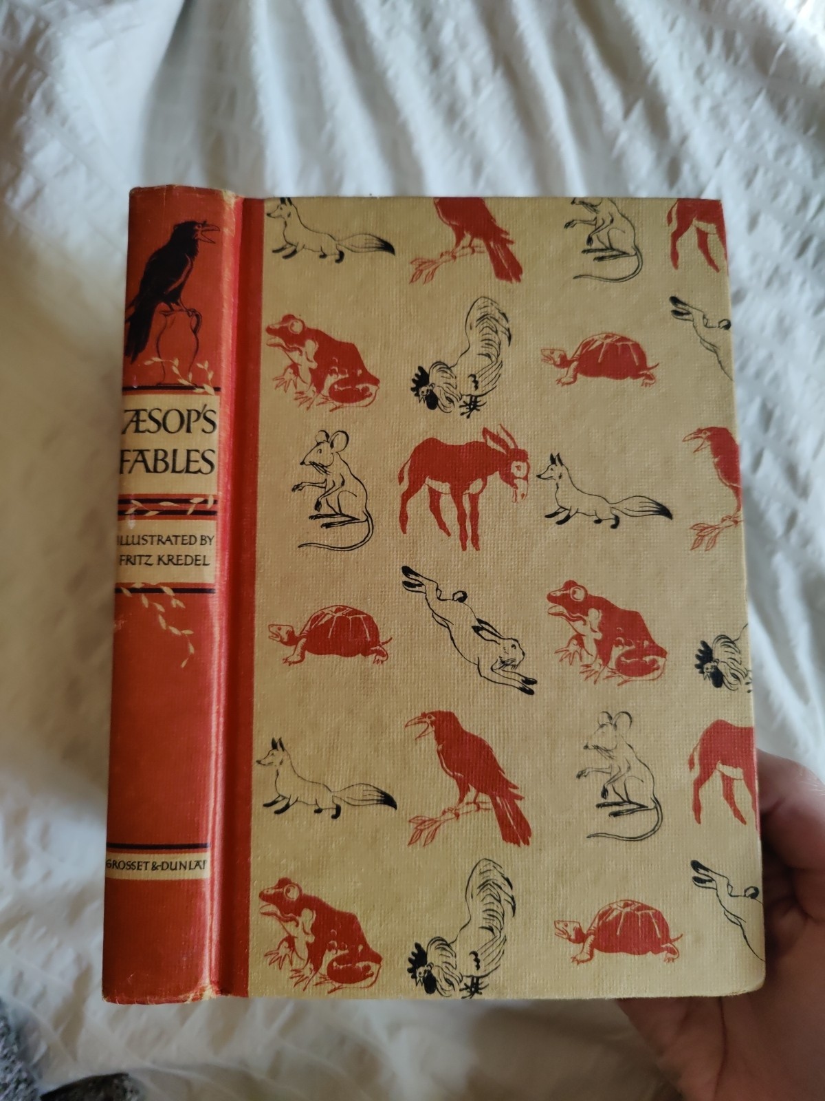 Aesop’s Fables Illustrated Fritz Kredel Junior Library Edition Vintage 1947 HC