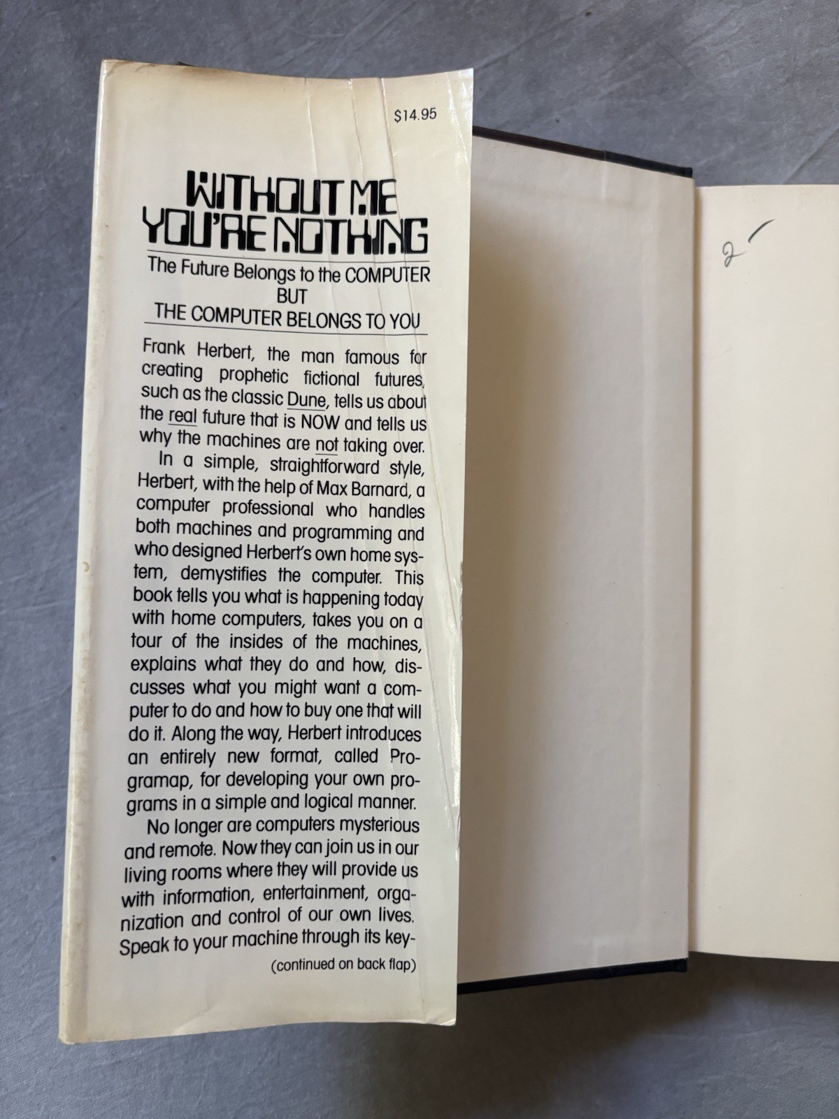 Frank Herbert, Max Barnard WITHOUT ME YOU’RE NOTHING The Essential Guide to Home