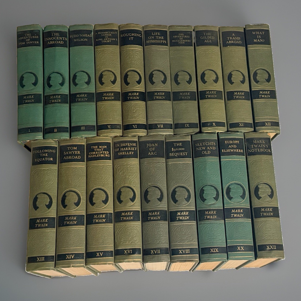 Mark Twain 19 Vol Set Harper Authorized Edition 1935 Notebook First Edition rare
