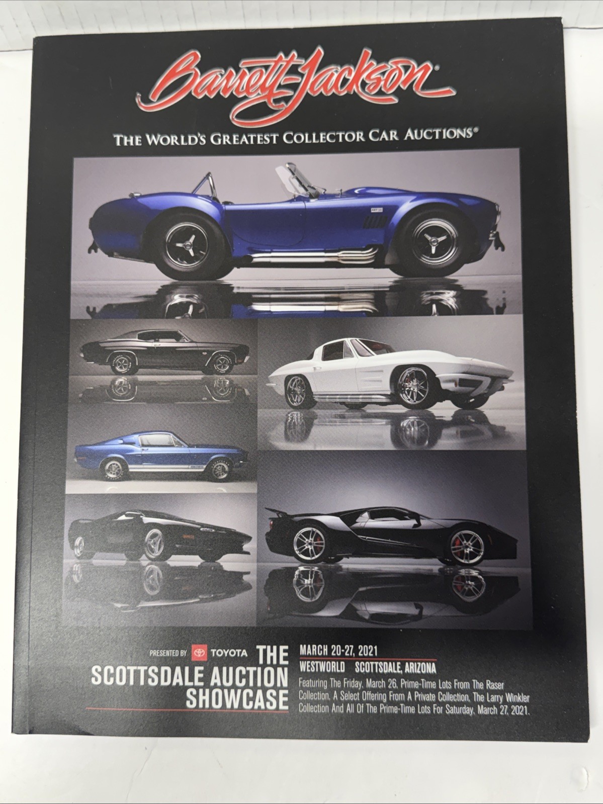 Barrett-Jackson Scottsdale Az Auction March 20-27 2021 Showcase Book