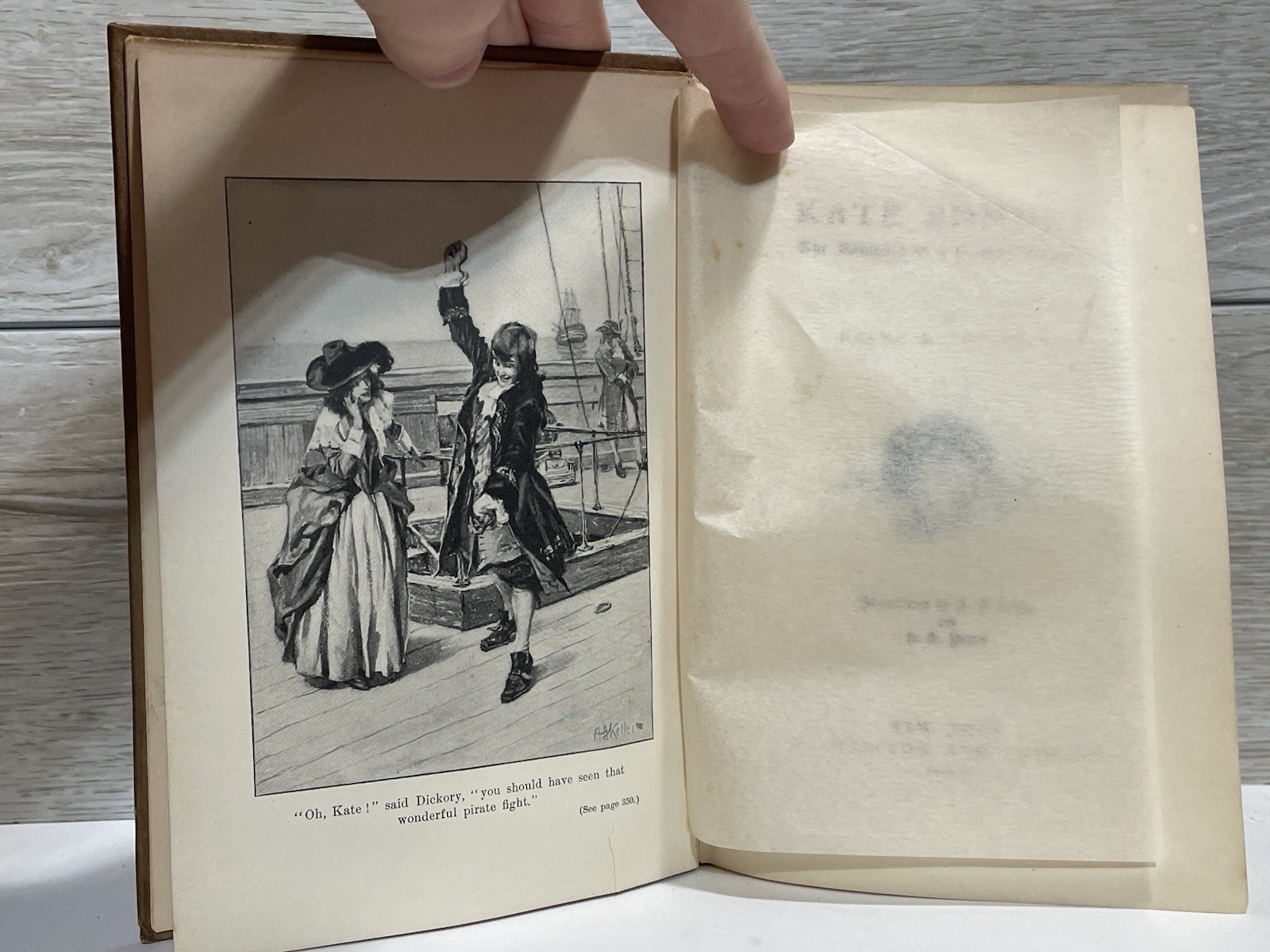 Kate Bonnet Romance of a Pirates Daughter by Frank R. Stockton – 1902 Hardcover
