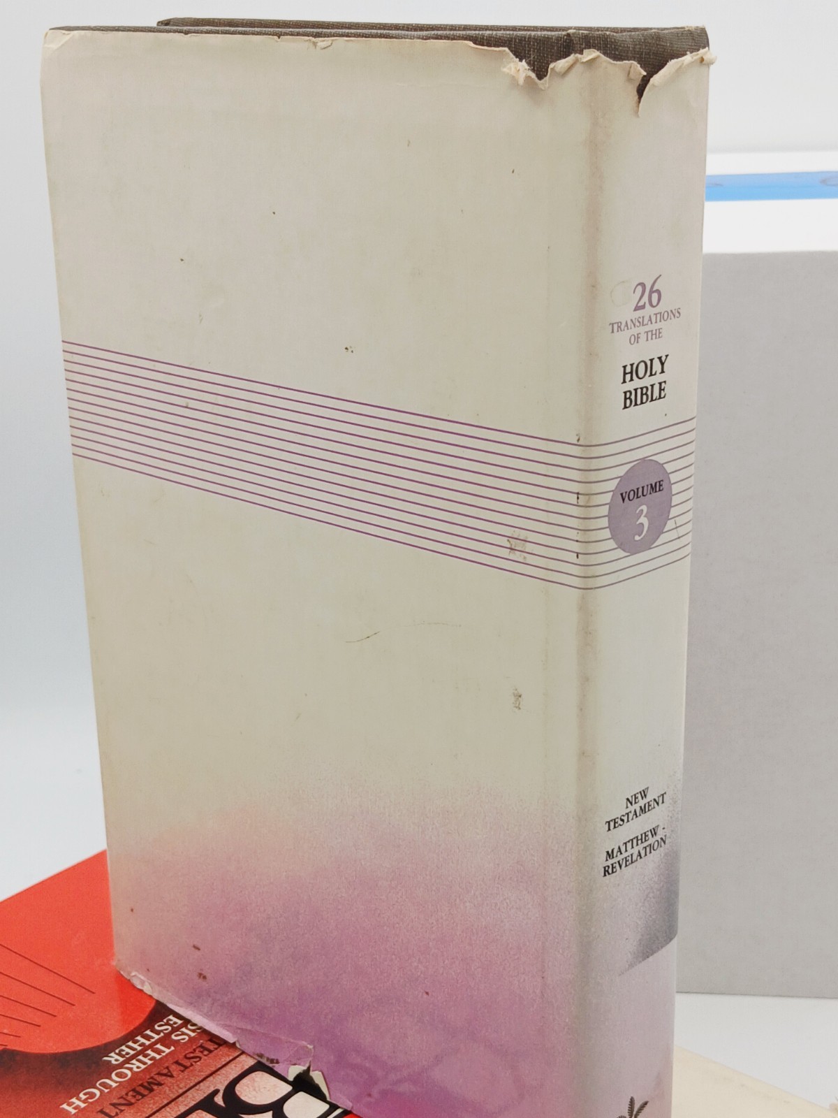 26 Translations of the Holy Bible Volumes 1-3 ACCEPTABLE Condition, Tear Pages.