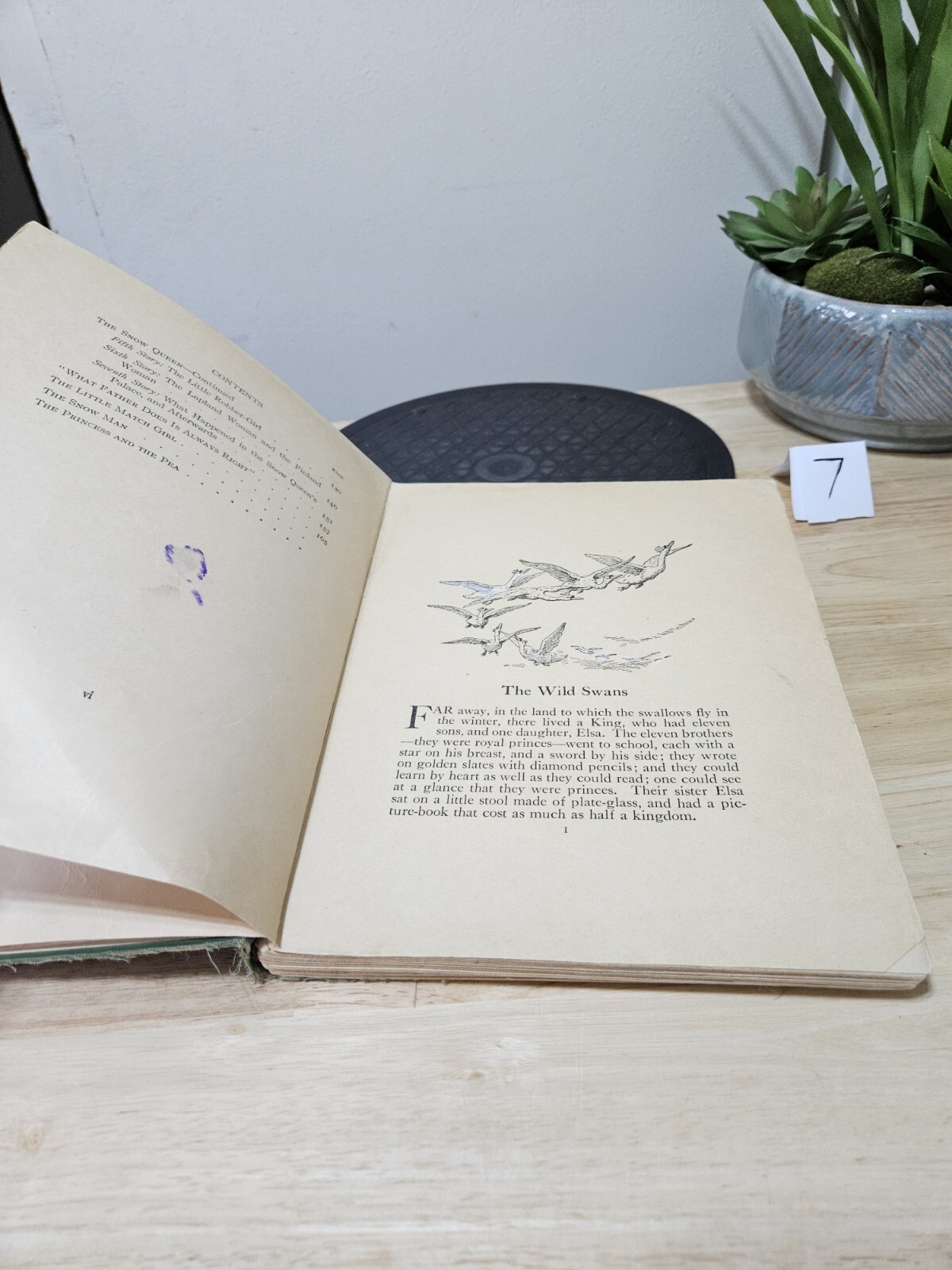 Anderson’s Fairy Tales 1929 Hardcover Book WITH MARKS AS SEEN FLAW BIND