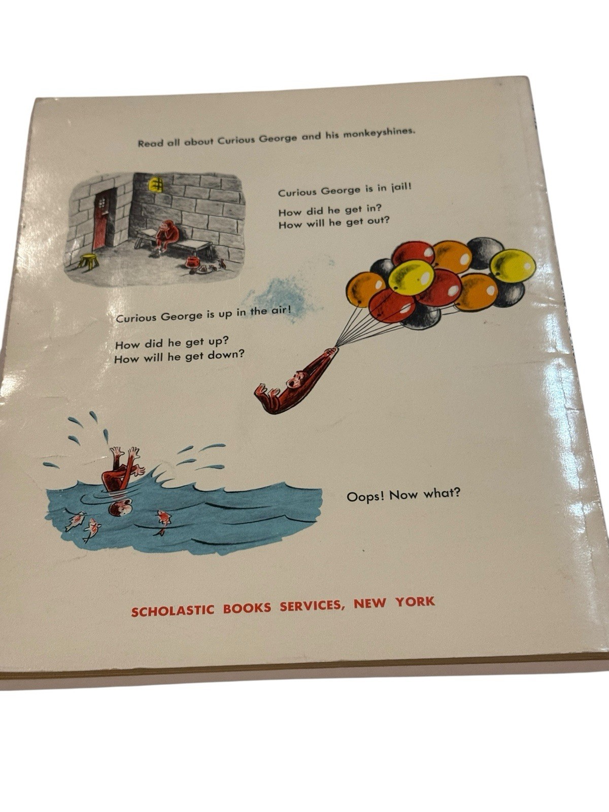 VTG Curious George H.A. Rey Scholastic TJ 492 1941 50¢ Classic Kids Book