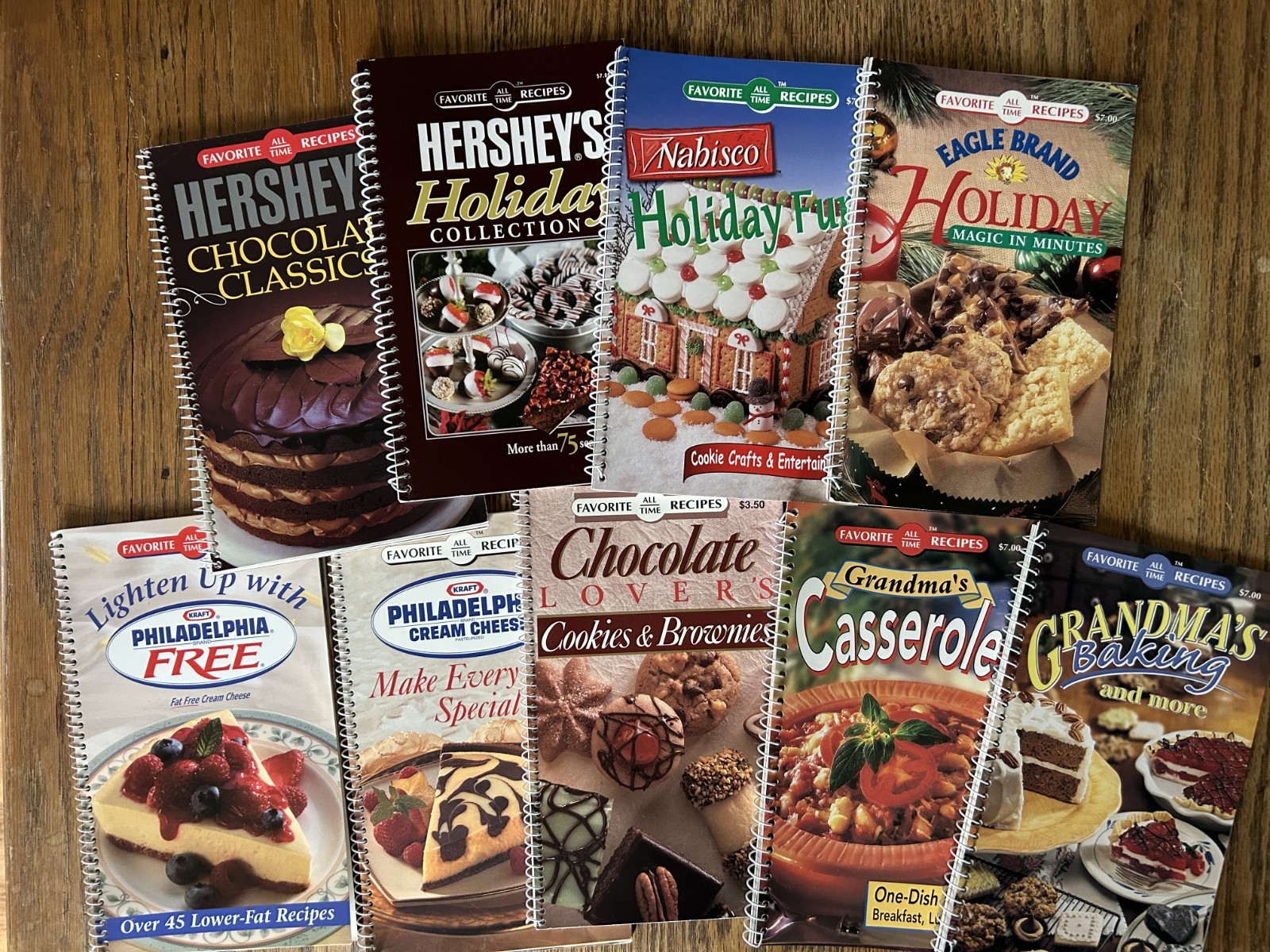 Vintage Favorite Brand Recipes Cookbook Lot of 9 – Hershey’s Nabisco Spiral