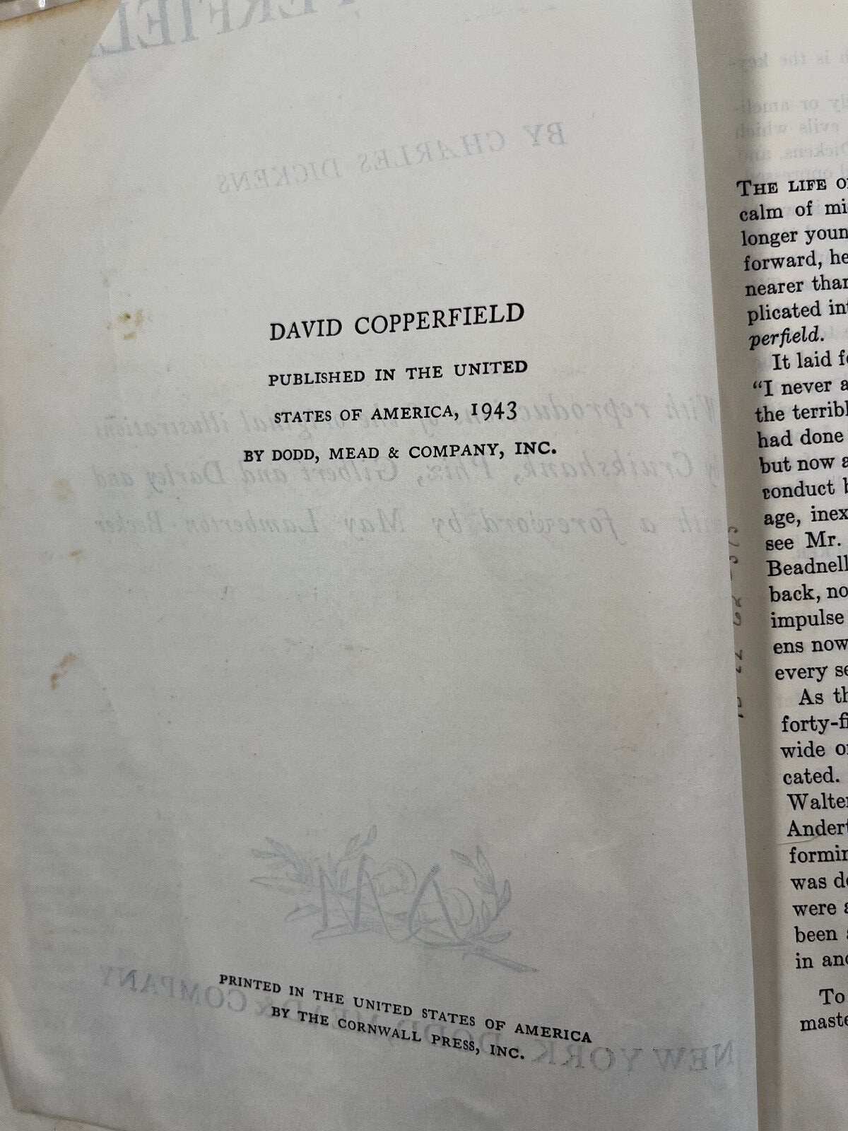 David Copperfield Charles Dickens Great Illustrated Classics 1943 HC DJ