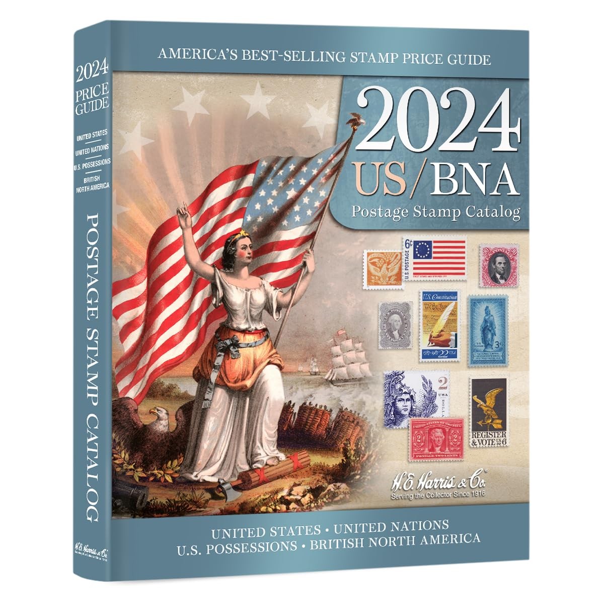 US/BNA 2024 POSTAGE STAMP CATALOG BY H.e. Harris SPIRAL_BOUND **ACCEPTABLE**