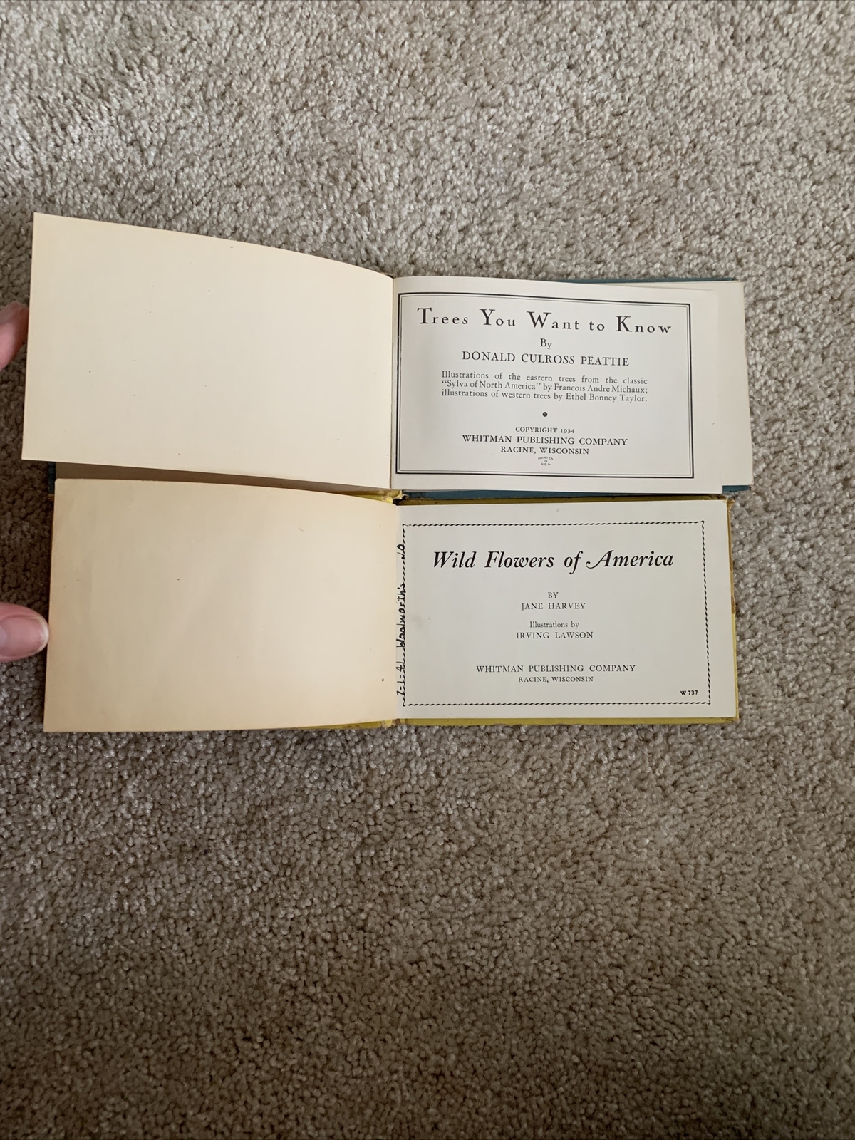 2 Guides Whitman Publishing: Trees & Flowers of America Peattie Harvey 1932 1934