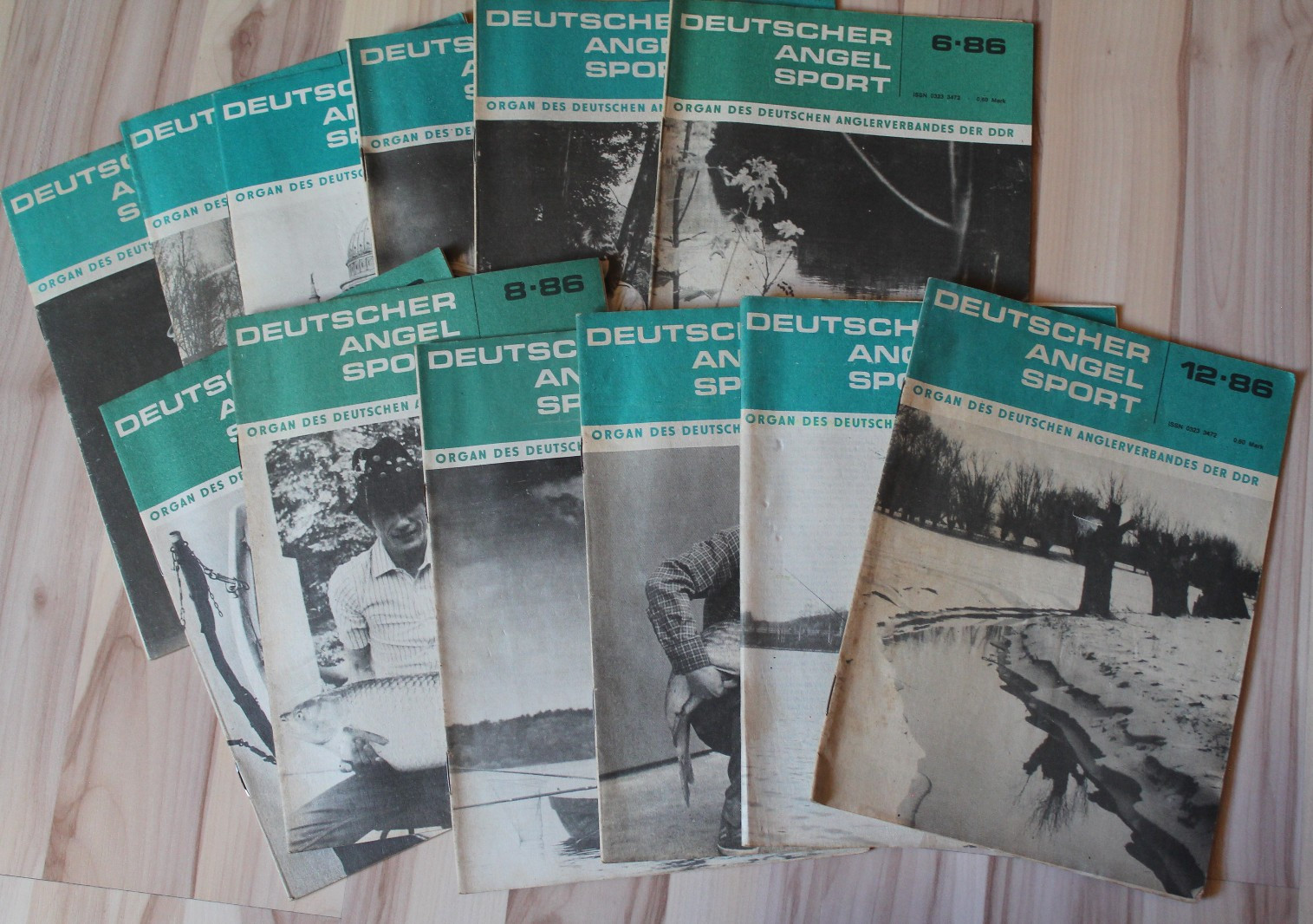 GERMAN FISHING – Vintage 1986 – 12 Magazines Complete