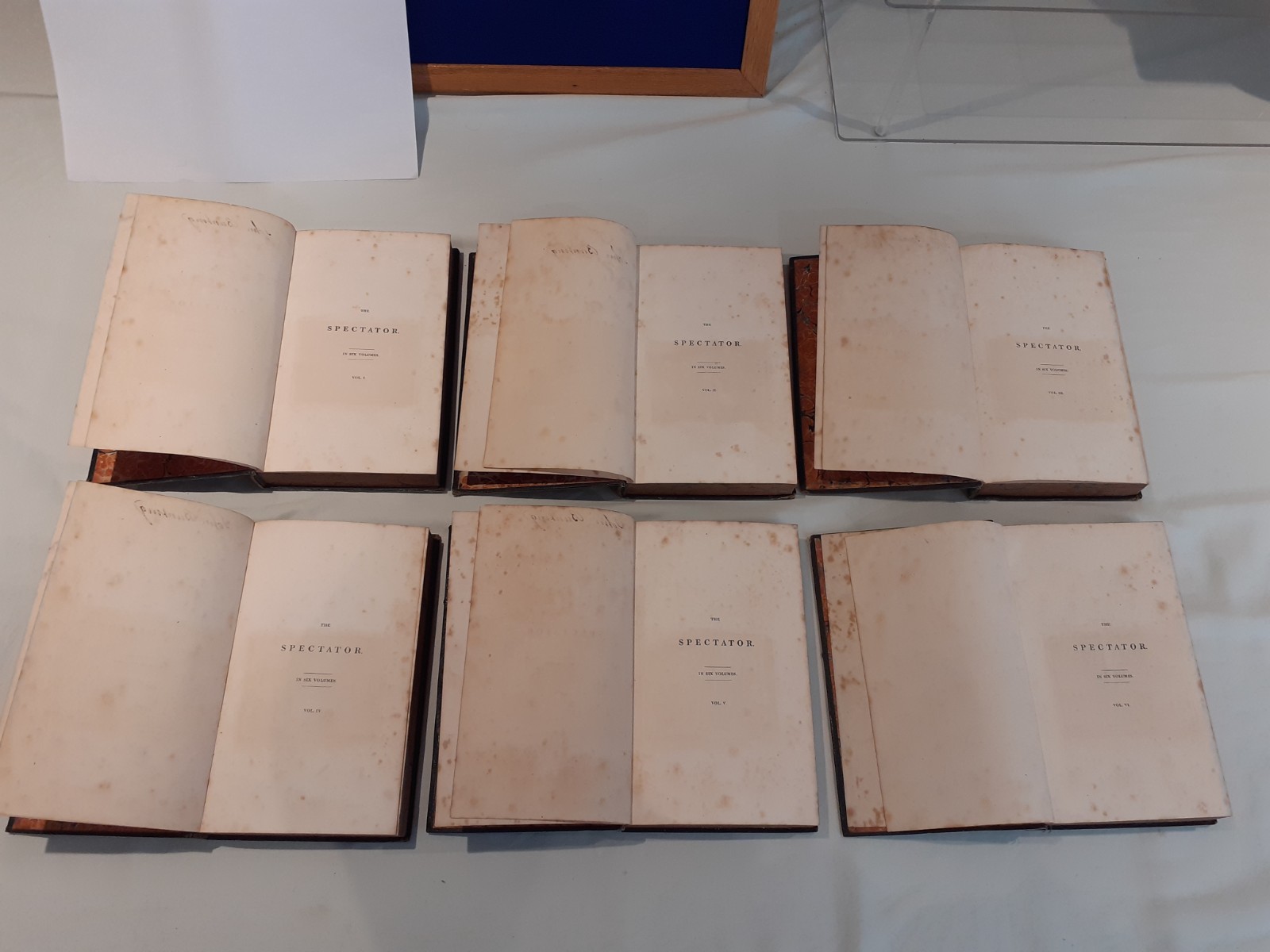 The Spectator 1822 Vols 1 – 6 of 6 in full set.