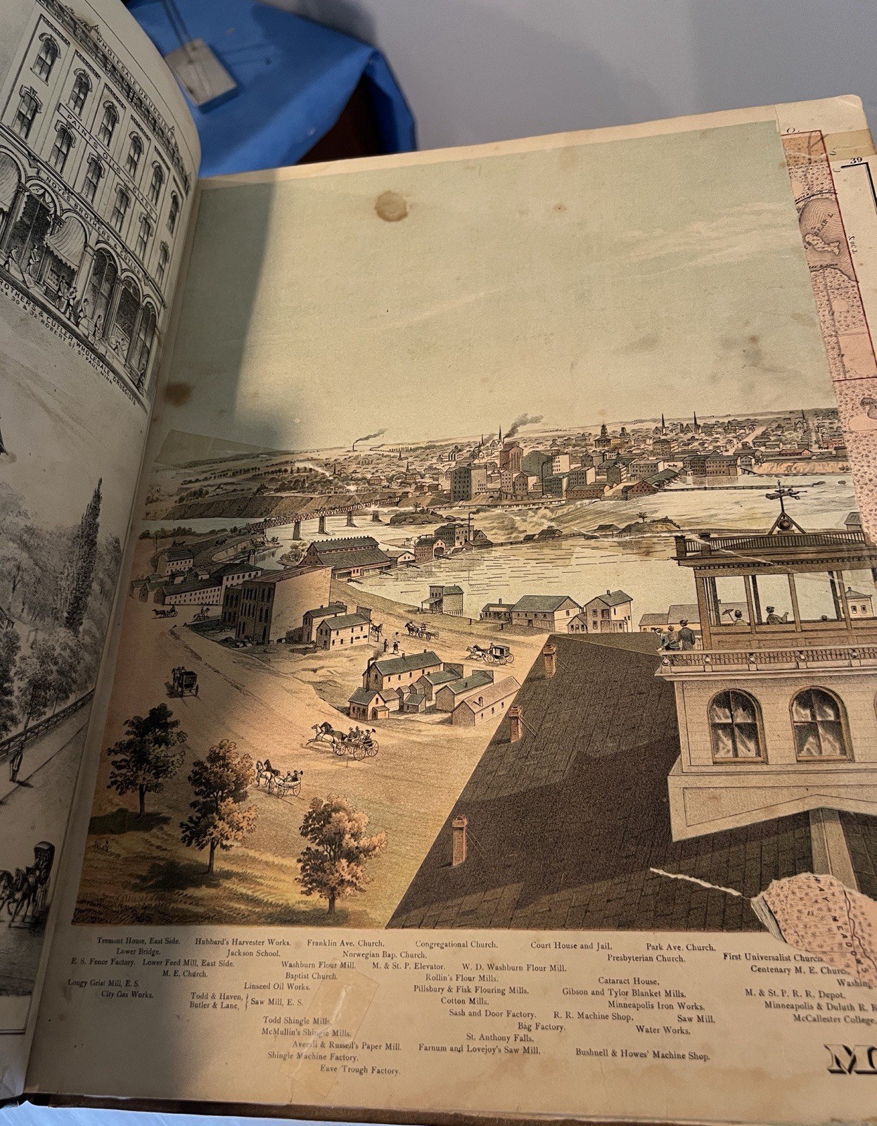 Alfred J. Hill Illustrated Historical Atlas of Minnesota Original Hardcover 1874