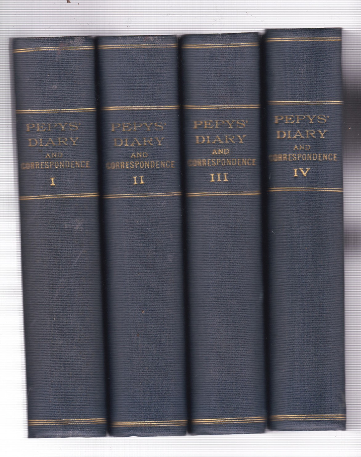 DIARY AND CORRESPONDENCE OF SAMUEL PEPYS. 4 Volumes. National Library #377/1000