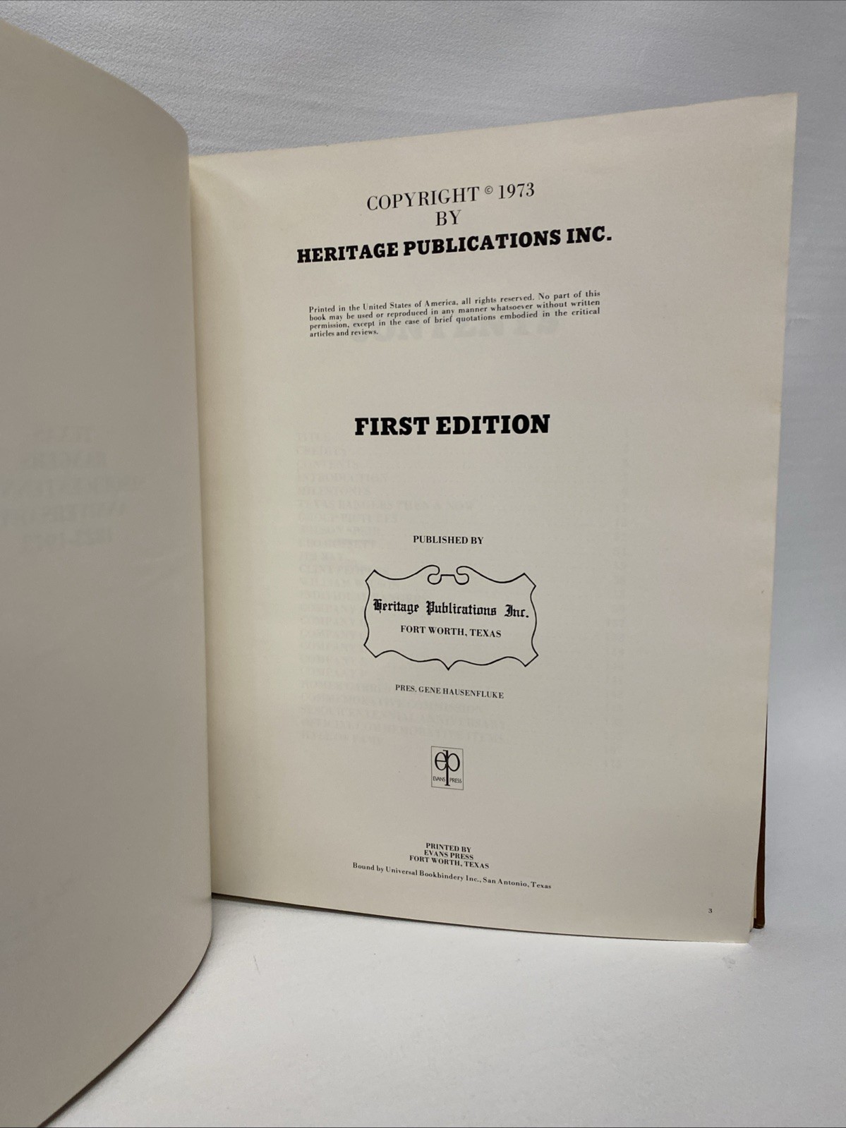TEXAS RANGERS SESQUICENTENNIAL ANNIVERSARY 1823-1973 Autographs BK1