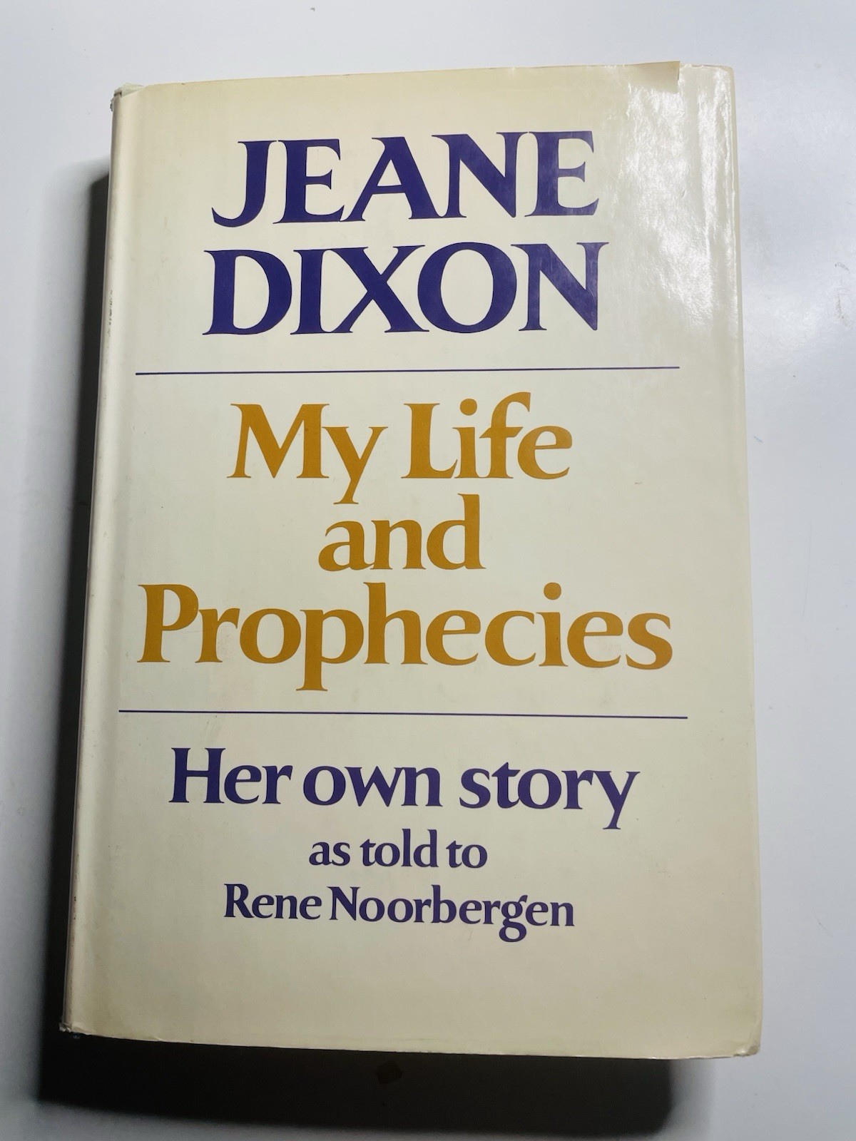 My Life & Prophecies signed by Jeane Dixon 1969 Hardcover/Dust Jacket Very Good