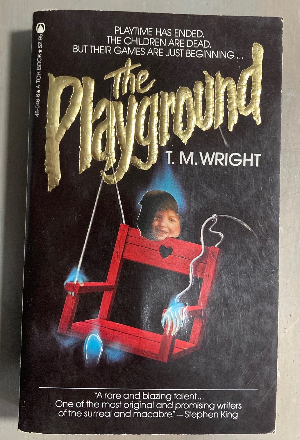 The Playground T. M. Wright Tor 1982 1st ed. Thus Horror Novel MMPB