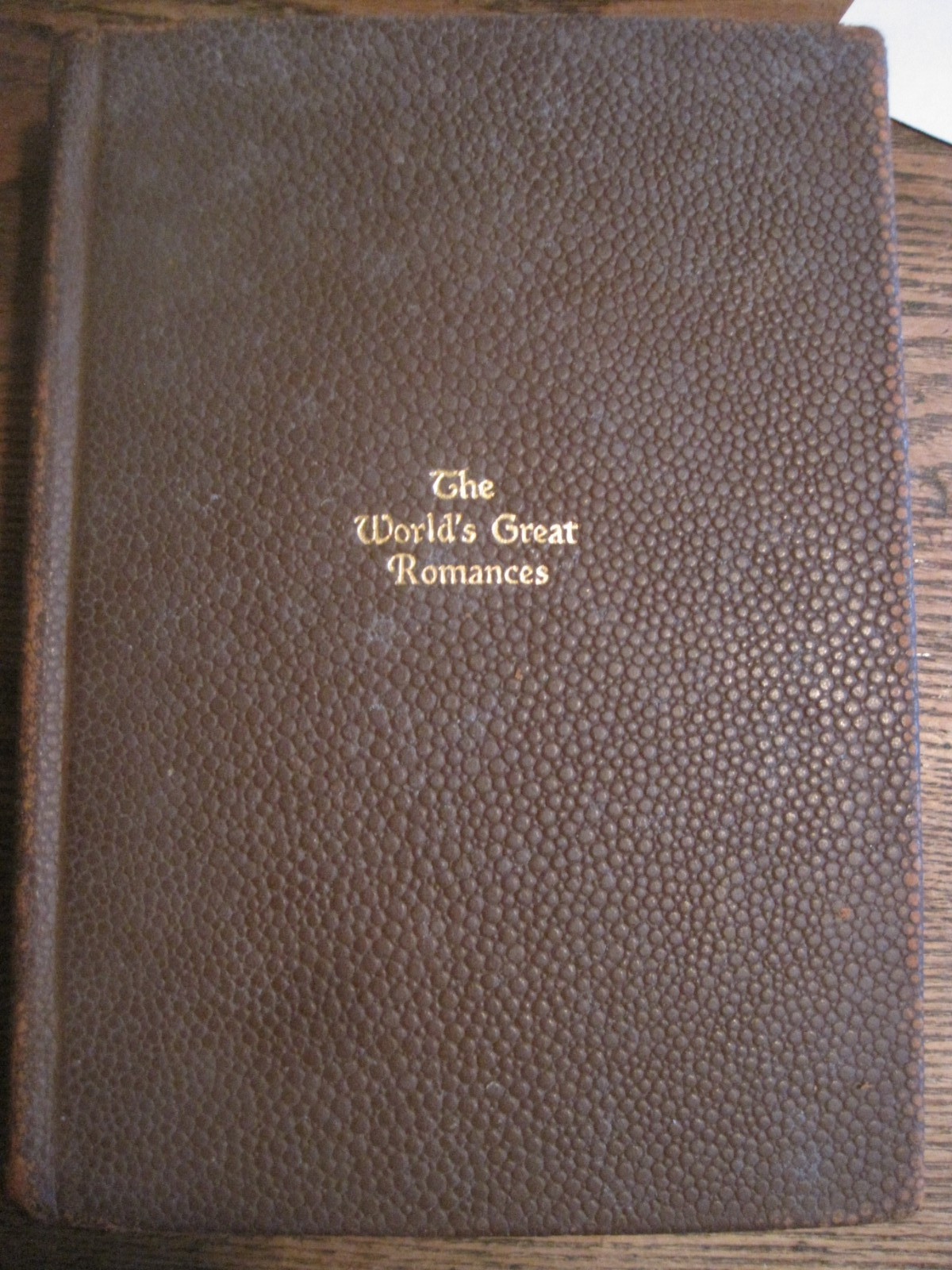 1929 The World’s Great Romances One Volume Walter J. Black-LEATHER COVERS