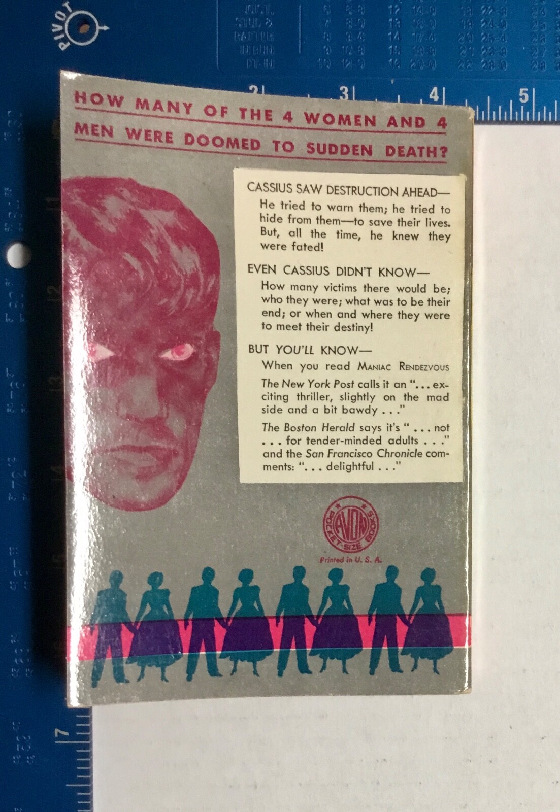 Maniac Rendezvous (Rain Before Seven) by Marc Brandel Avon Books PB 1945