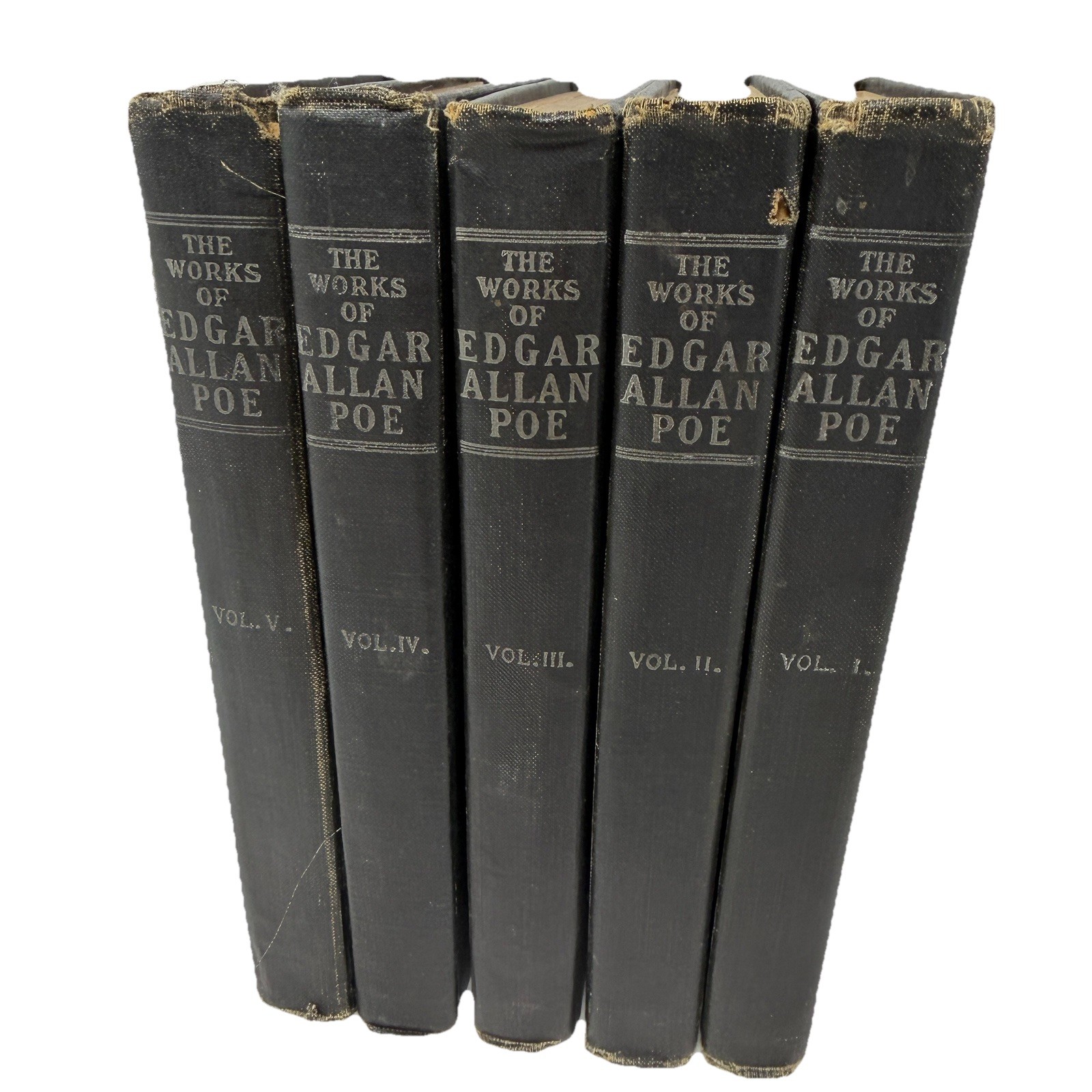 1904 The Works of Edgar Allan Poe Raven Edition 5 Vol Set P.F. Collier