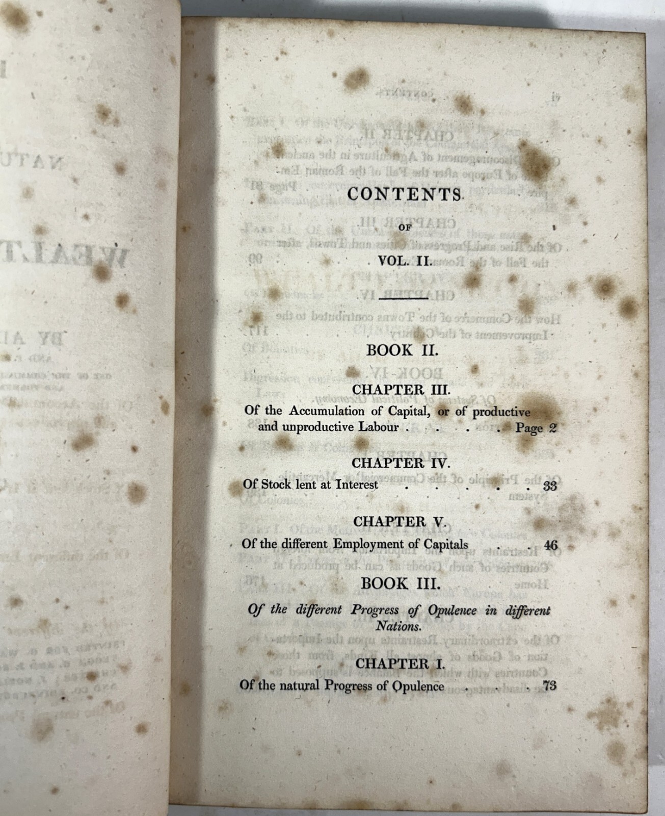 Set of 3 The Wealth of Nations by Adam Smith 1822 Antique Hardcovers