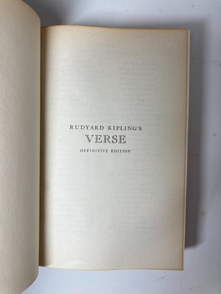 1945 KIPLING’S VERSE Definitive Edition Signed MAURIN Full Morocco Leather