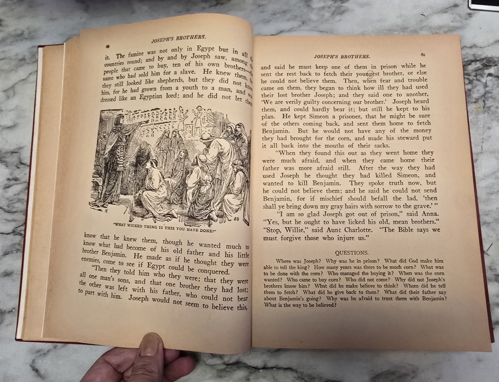 Vintage Book Child’s Bible Reader Illustrated By Charlotte M Yonge 1956 Hardback