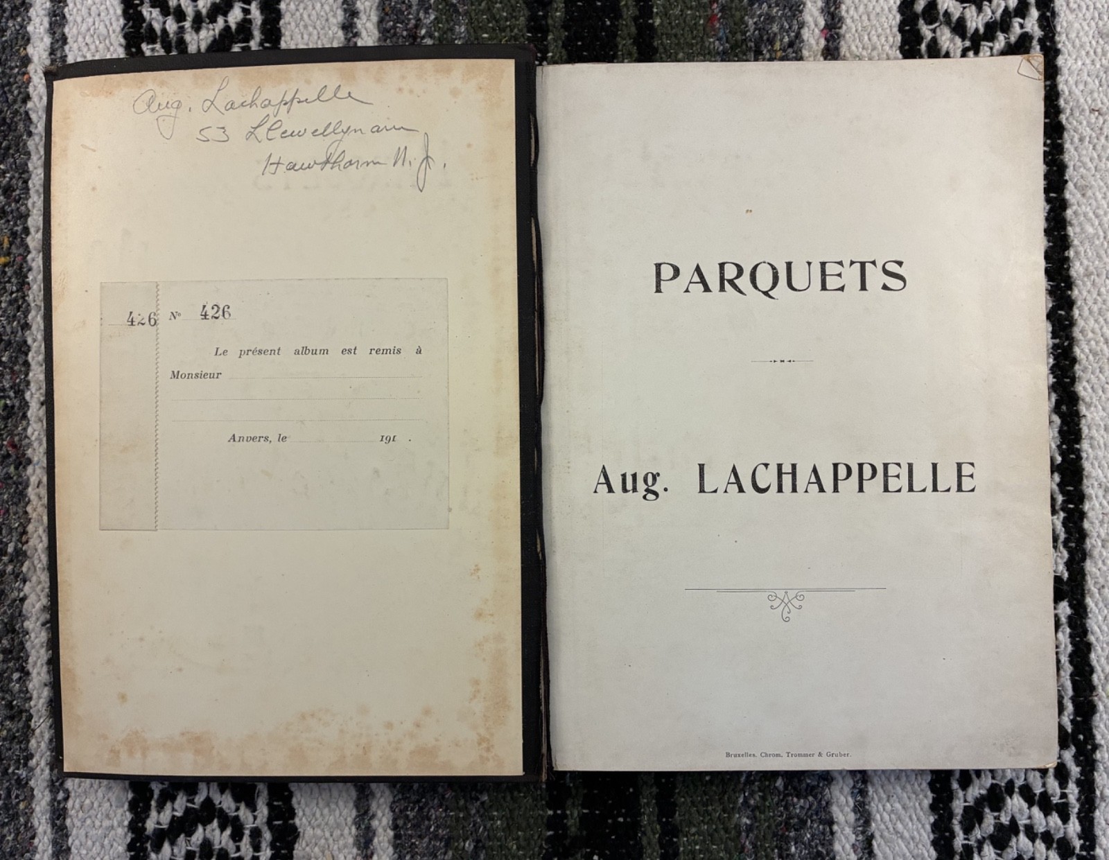 Vintage Parquets Catalogue ca. 1910 – Aug. Lachappelle color-illustrated Antwerp