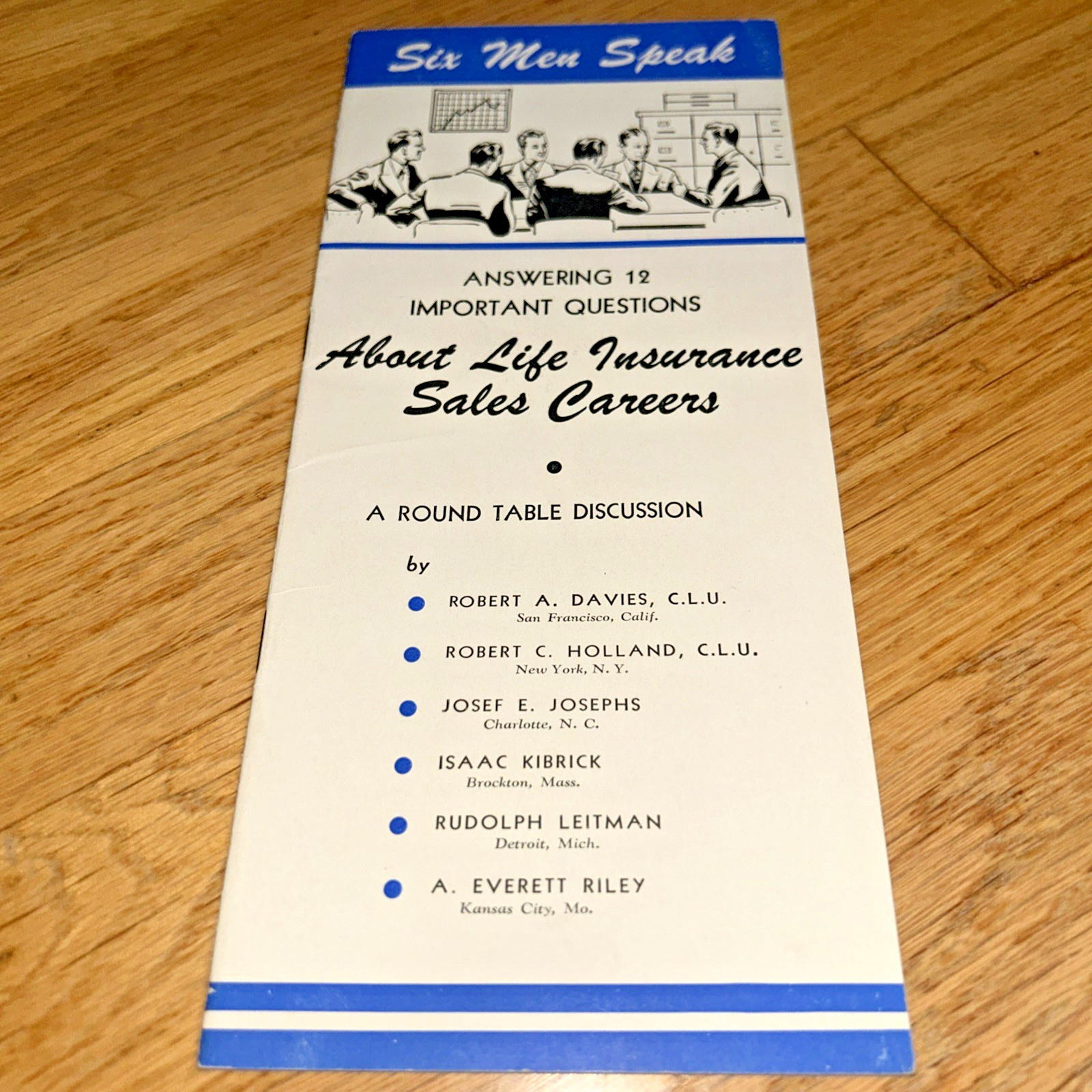 1949 NEW YORK LIFE INSURANCE Booklet SIX MEN SPEAK About Sales Careers