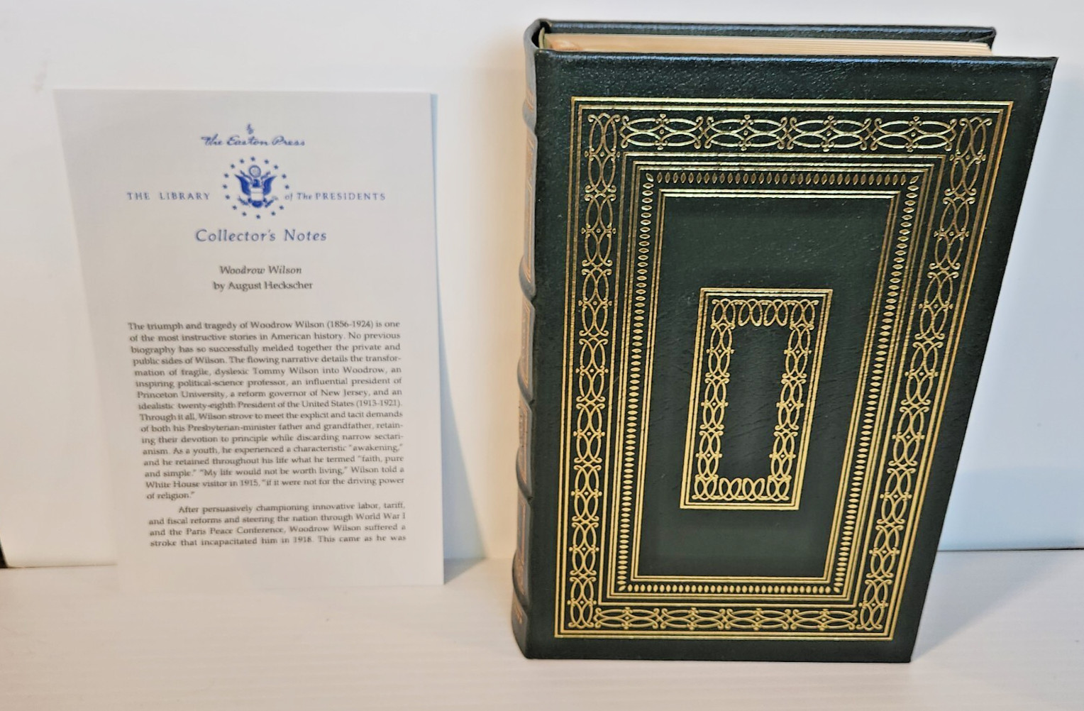 EASTON PRESS Woodrow Wilson August Heckscher Leather Presidents Collector’s Ed