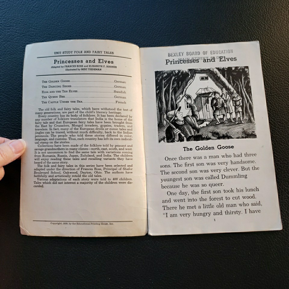Princesses and Elves Unit Study Book No. 231, 1939 Educational Book