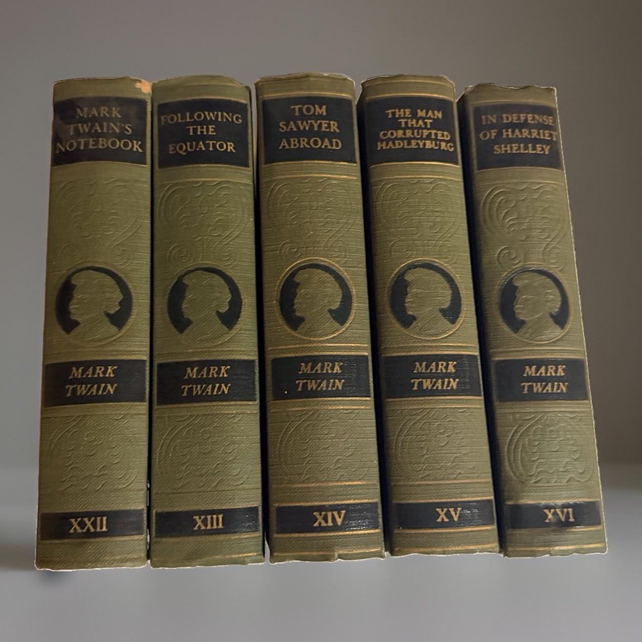 Mark Twain 19 Vol Set Harper Authorized Edition 1935 Notebook First Edition rare