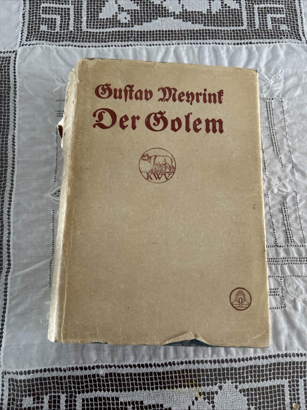 DER GOLEM (GERMAN EDITION) By Gustav Meyrink 1915 HC/DJ KWV publisher