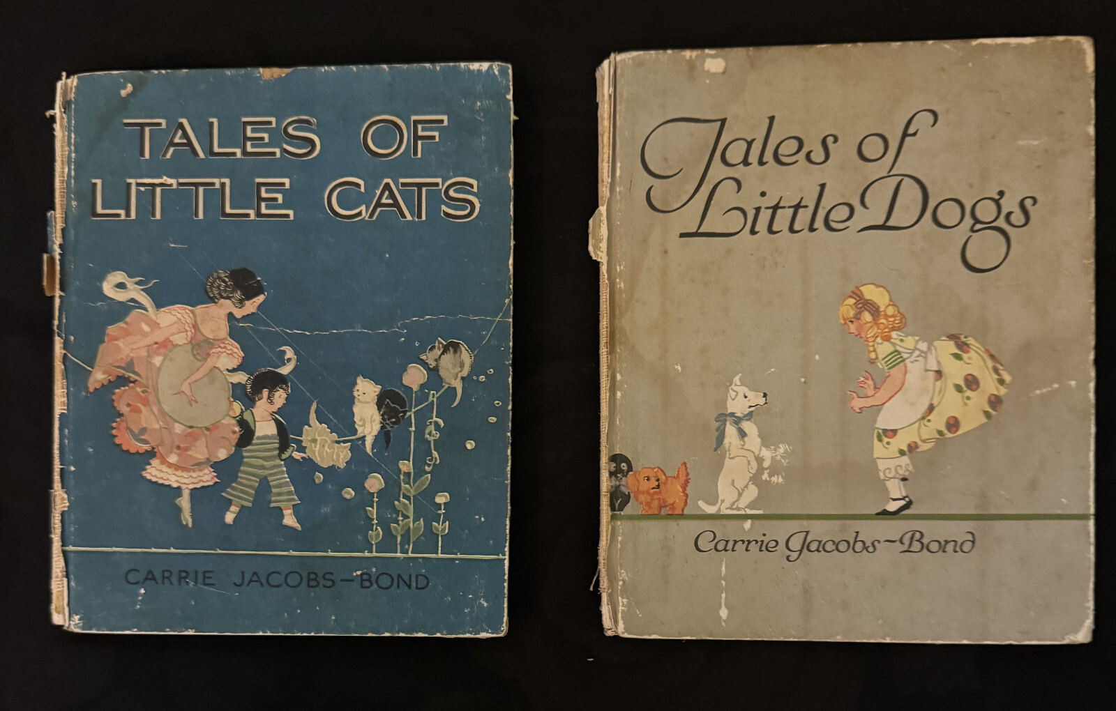 Vtg Tales of Little Dogs and Tales of Little Cats Childrens Books 1918 1921