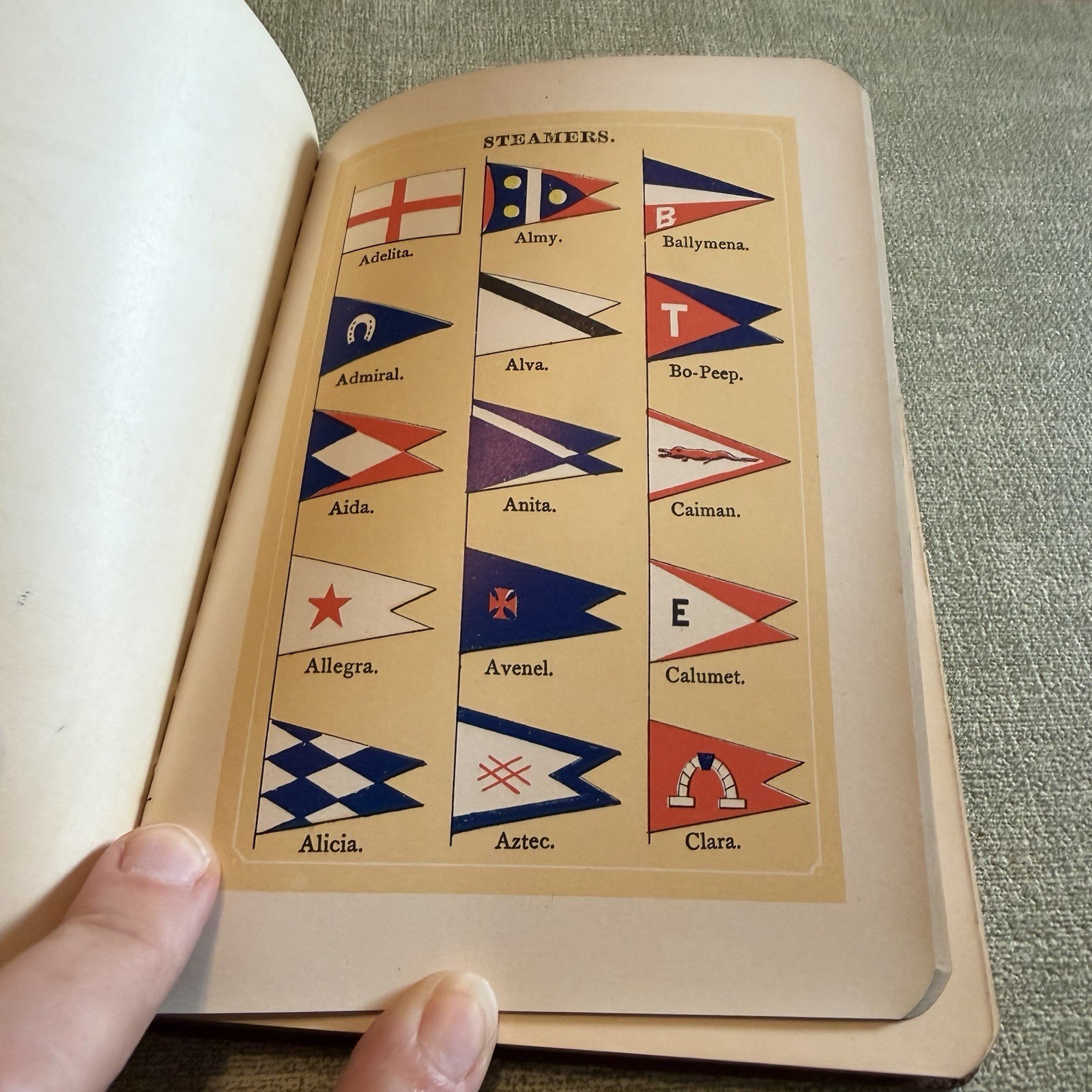 Antique 1892 New York Yacht Club Book Flag Lithographs Maritime Guilded Age