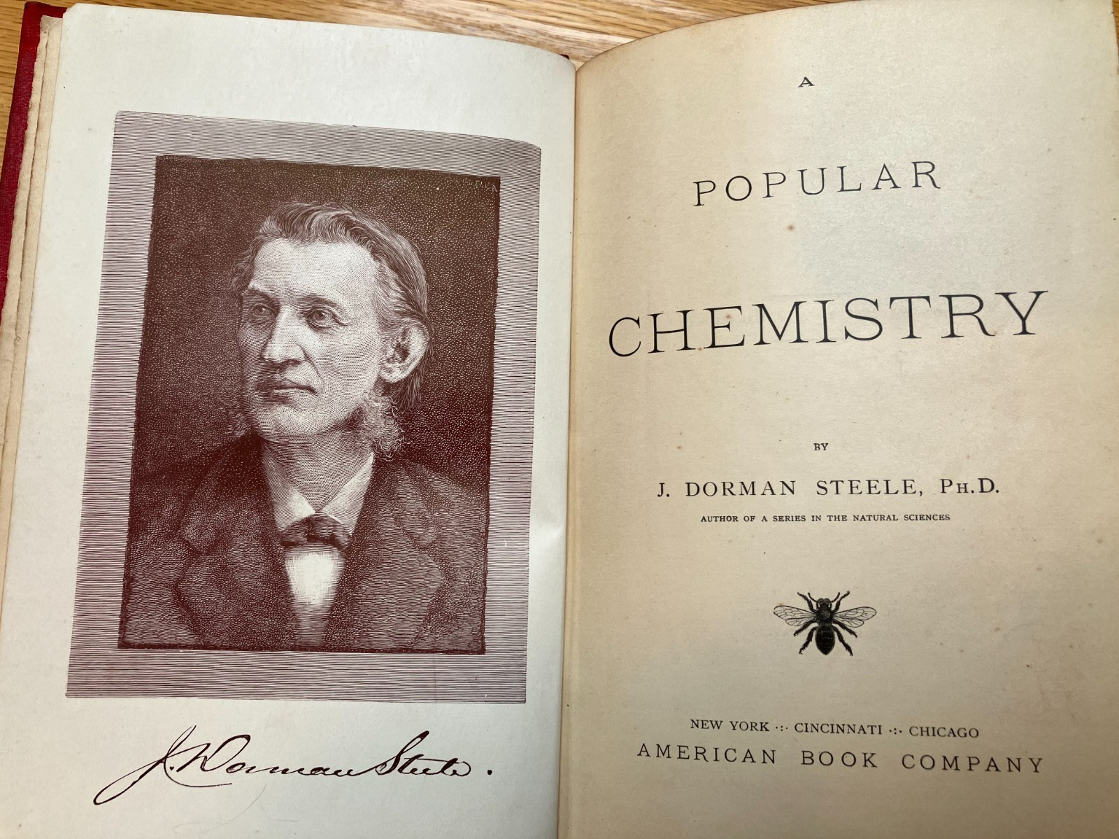 1897 Steele’s Popular Sciences: Chemistry. J. Dorman Steele. Hardcover.