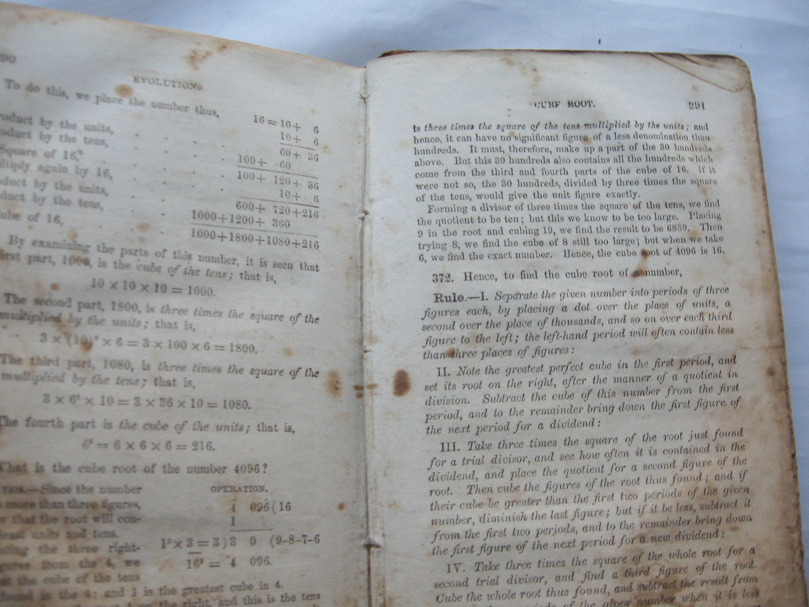1864 Practical Arithmetic by Charles Davies, Leather Over Spine