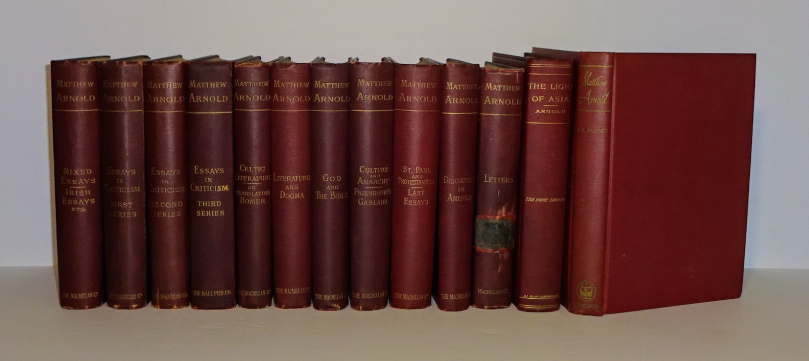 1906 MATTHEW ARNOLD – 12 Works and 1 Biography, Essays, English Professor’s Set
