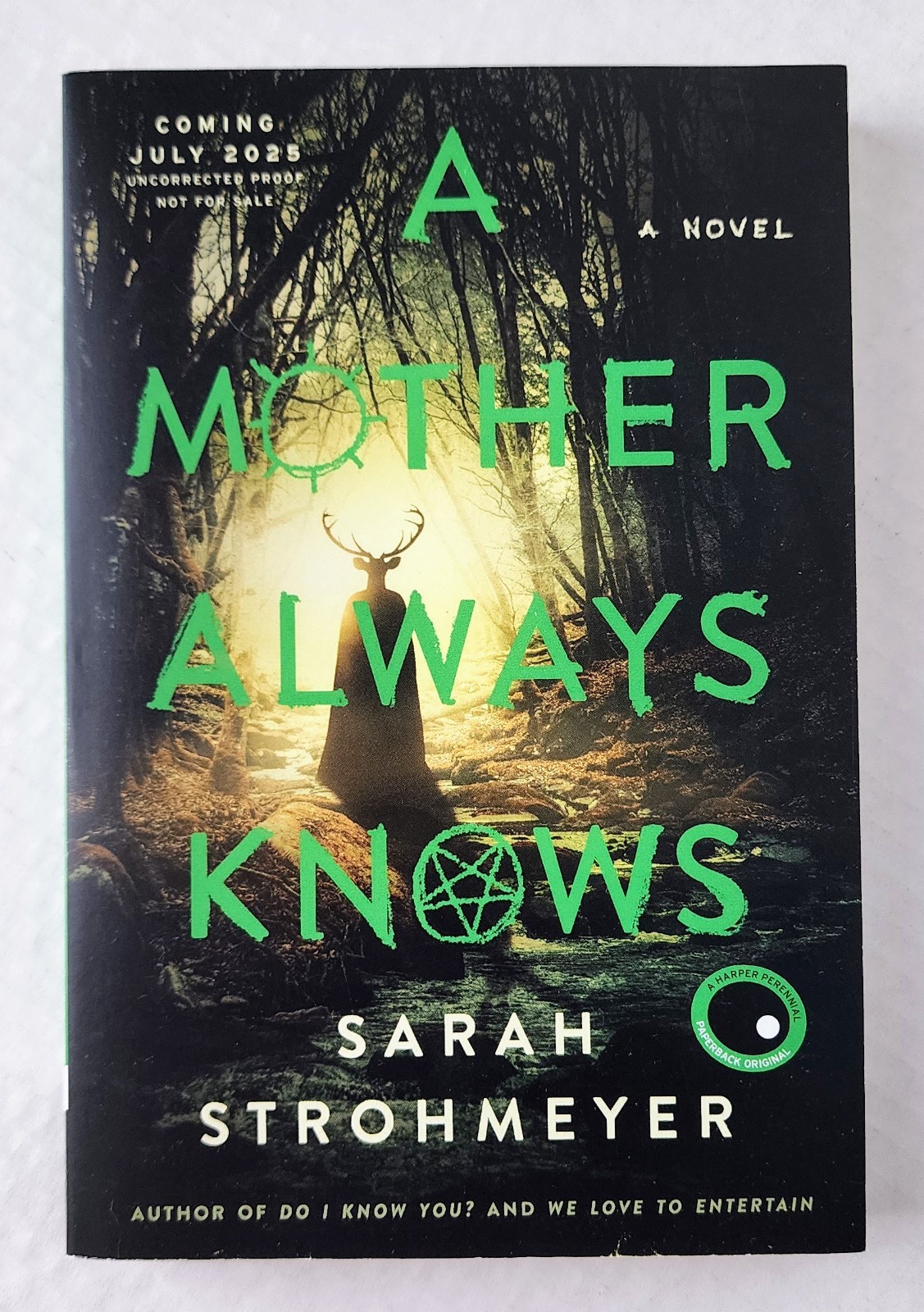 A Mother Always Knows ARC Uncorrected Proof Sarah Strohmeyer 2025 PB