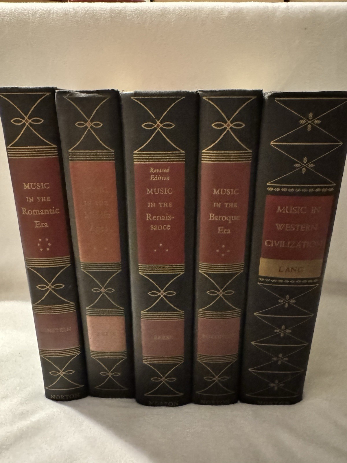 Vintage W.W. Norton Music History Collection 5 Hardcover Volumes 1-5 Book Set
