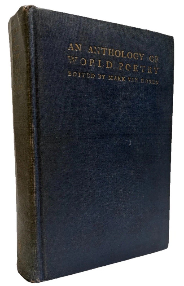 1928 An Anthology of World Poetry Mark Van Doren 1st Edition HC Boni Rare