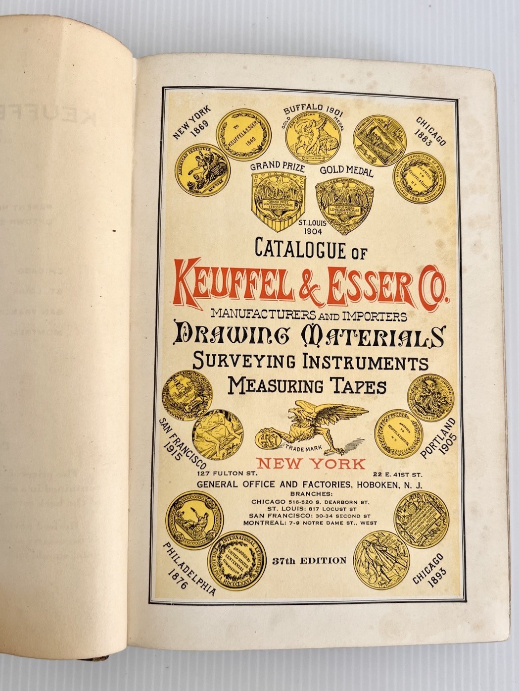 1937 Keuffel & Esser K&E 37th Edition Drawing Instruments Catalog Vintage